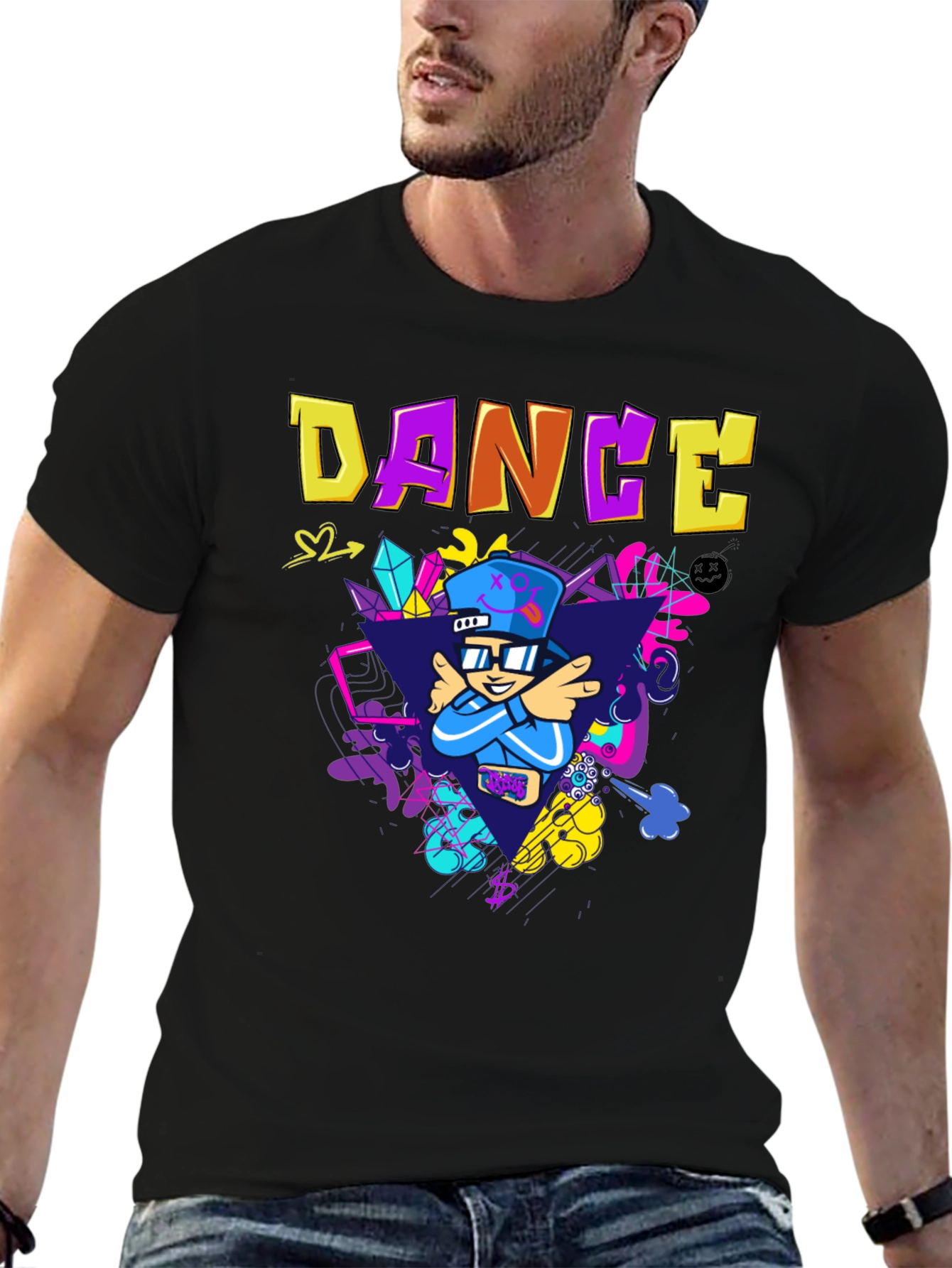 Dance Graphic Black T-Shirt