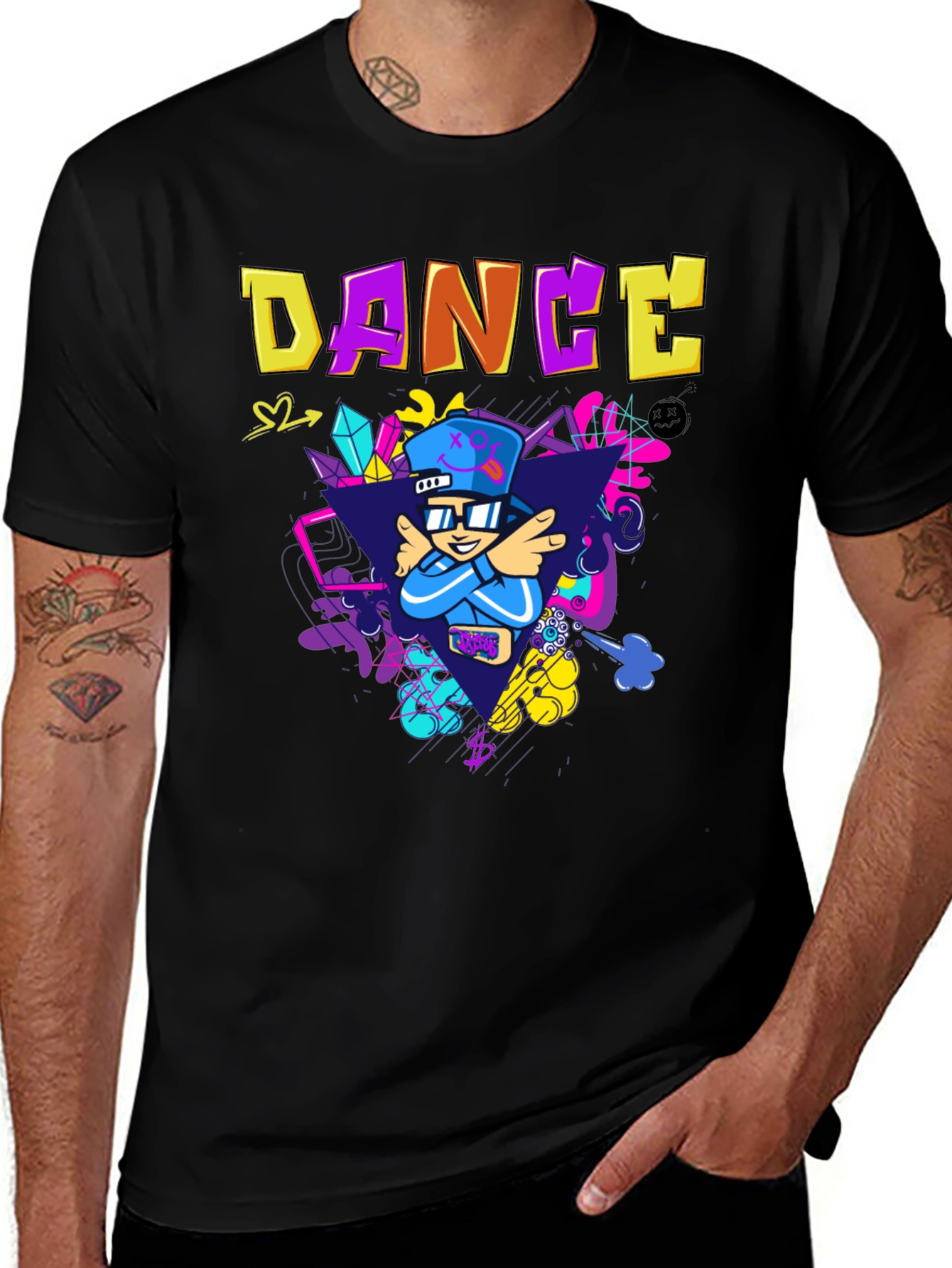 Dance Graphic Black T-Shirt