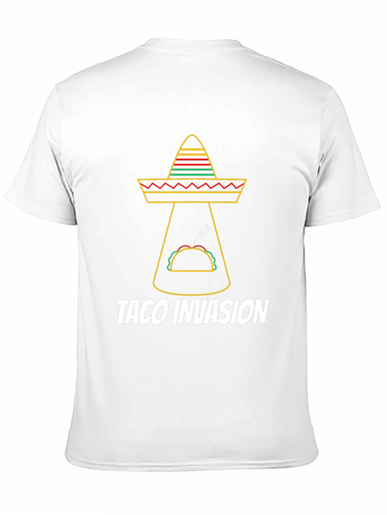 Taco Invasion Graphic T-Shirt - Funny Alien Sombrero Tee