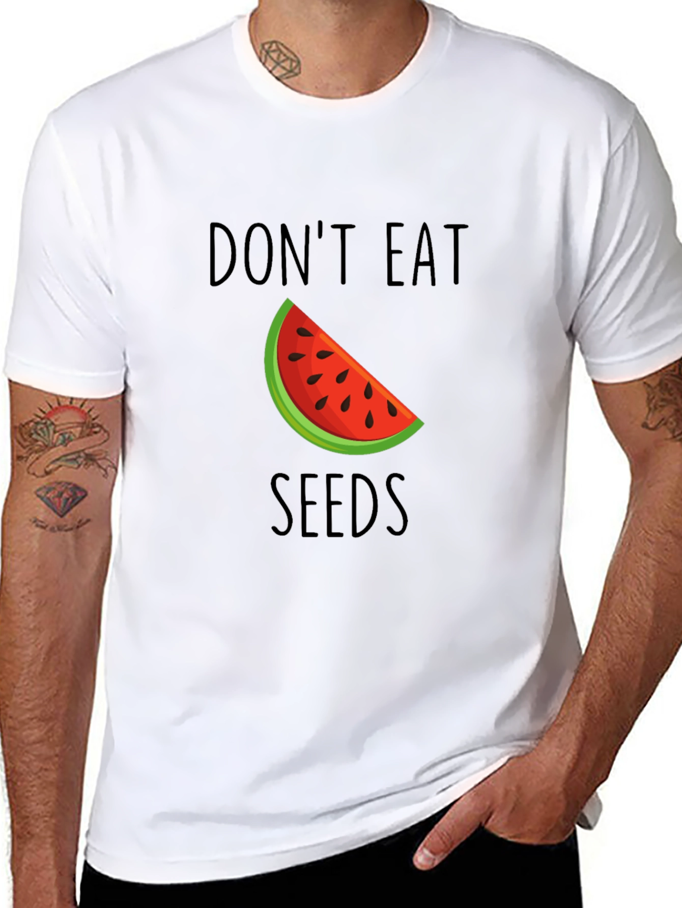 Dont Eat Seeds T-Shirt - Novelty Watermelon Graphic Tee