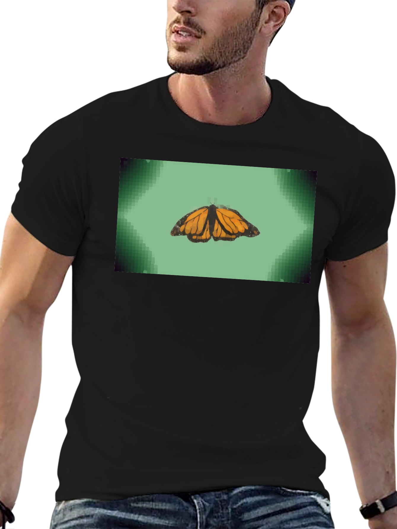 Butterfly Graphic Tee - Soft Cotton Black T-Shirt