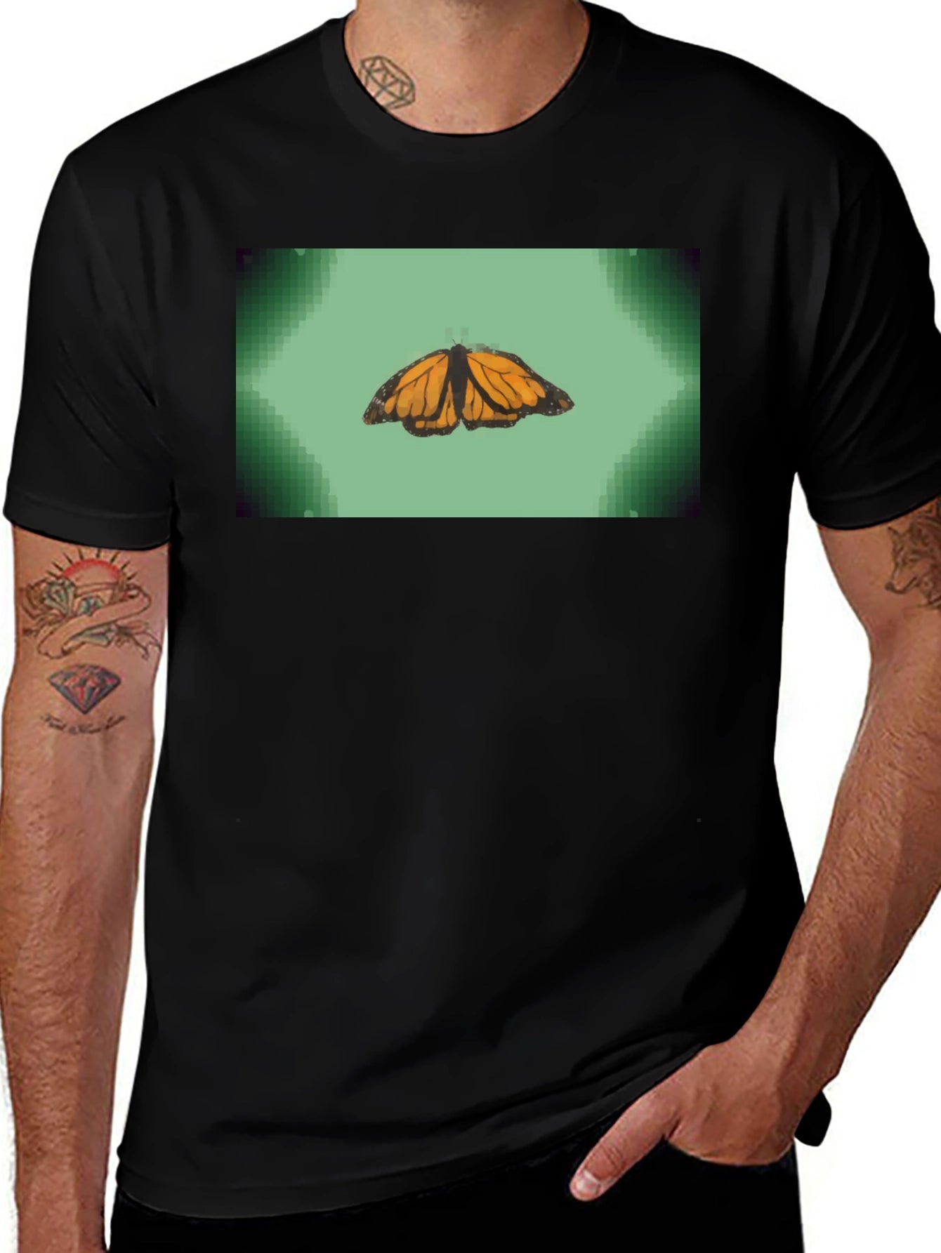 Butterfly Graphic Tee - Soft Cotton Black T-Shirt