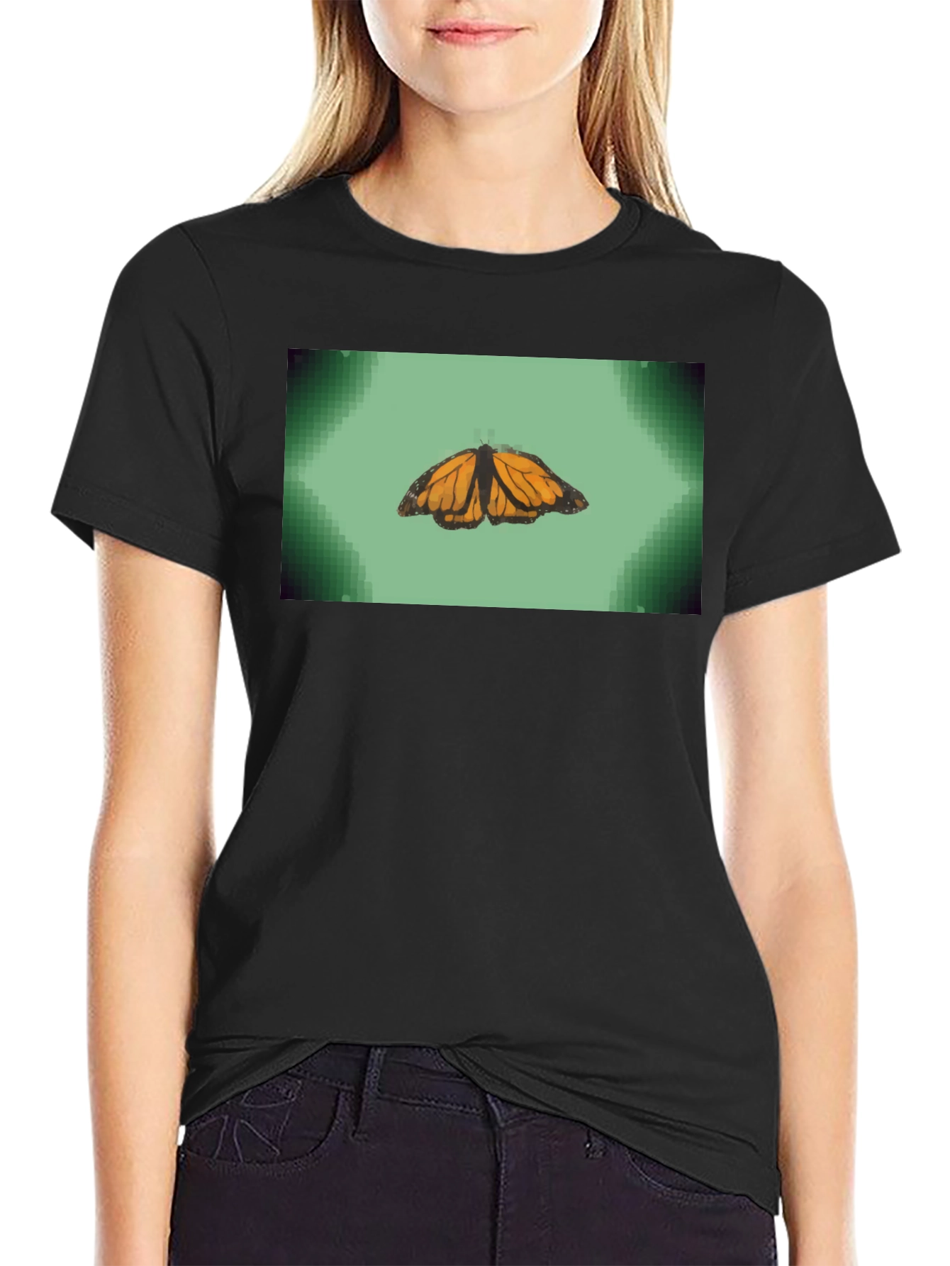 Butterfly Graphic Tee - Soft Cotton Black T-Shirt