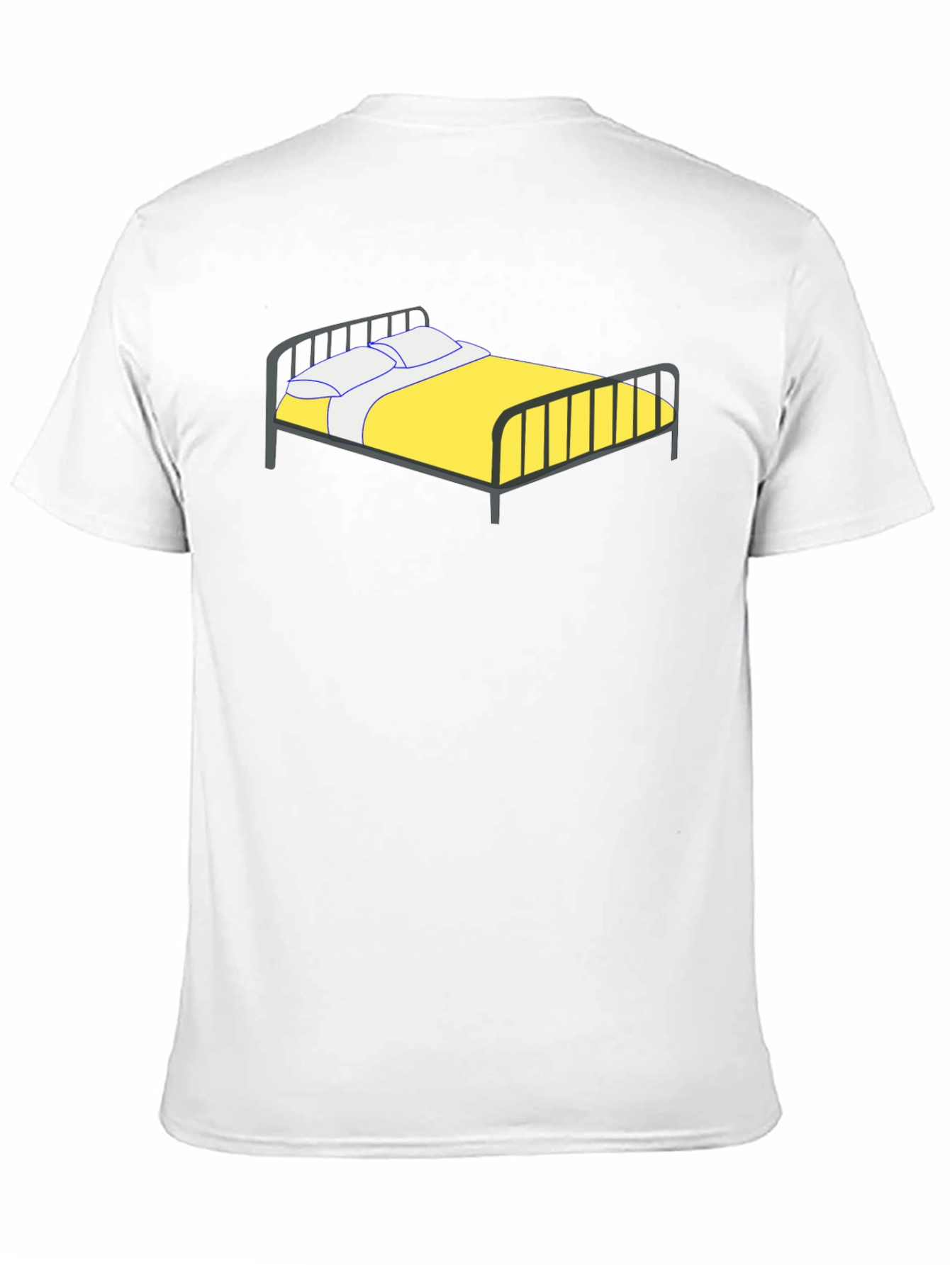Novelty Bed Graphic Tee - Black Cotton T-Shirt