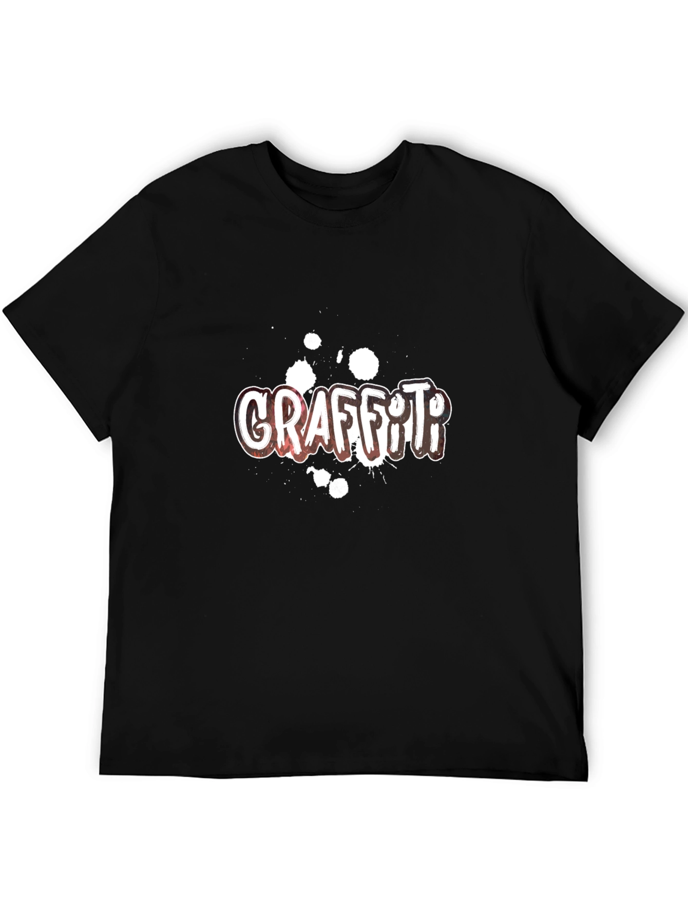 Graffiti Graphic Print Black T-Shirt