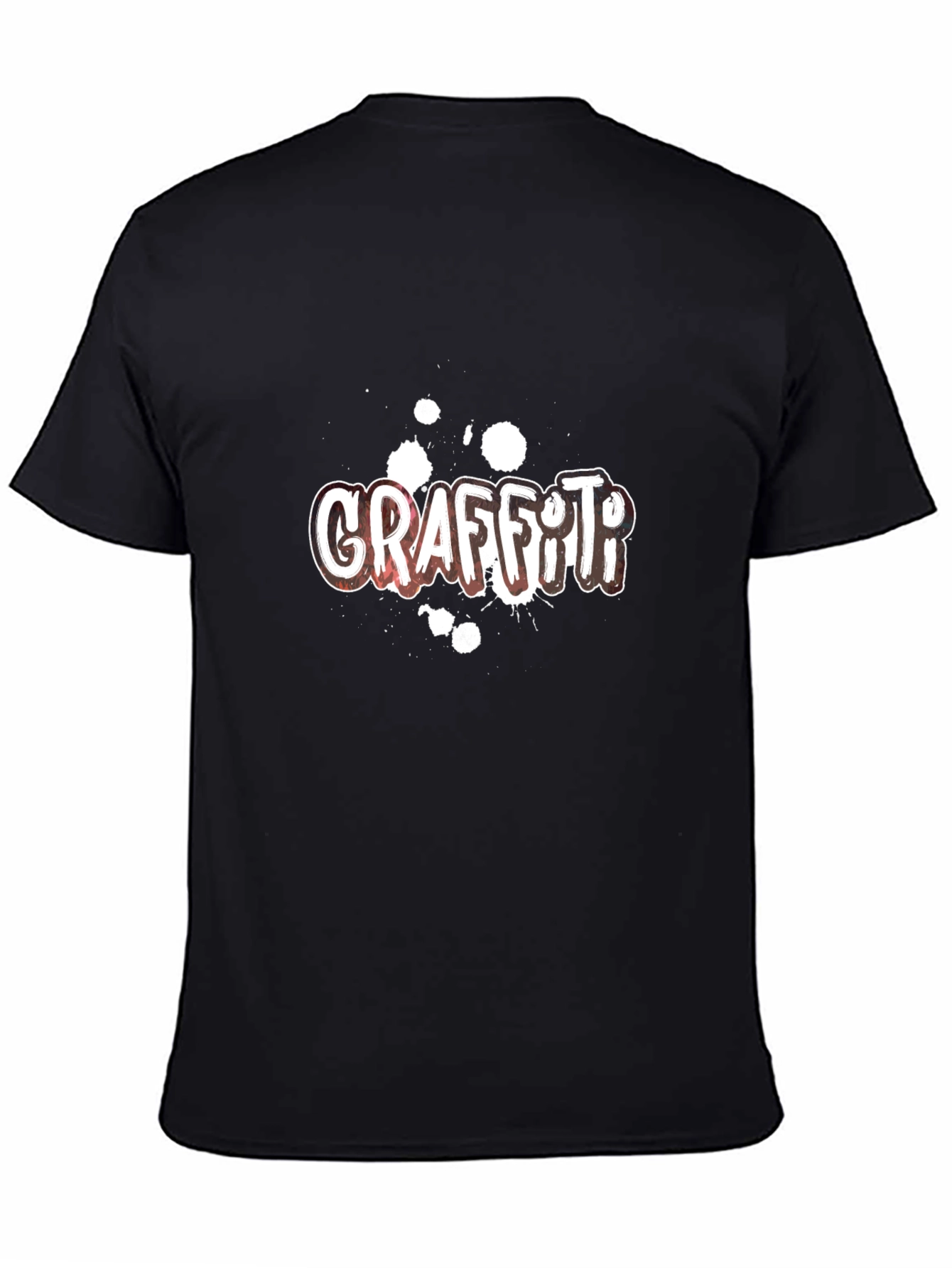 Graffiti Graphic Print Black T-Shirt