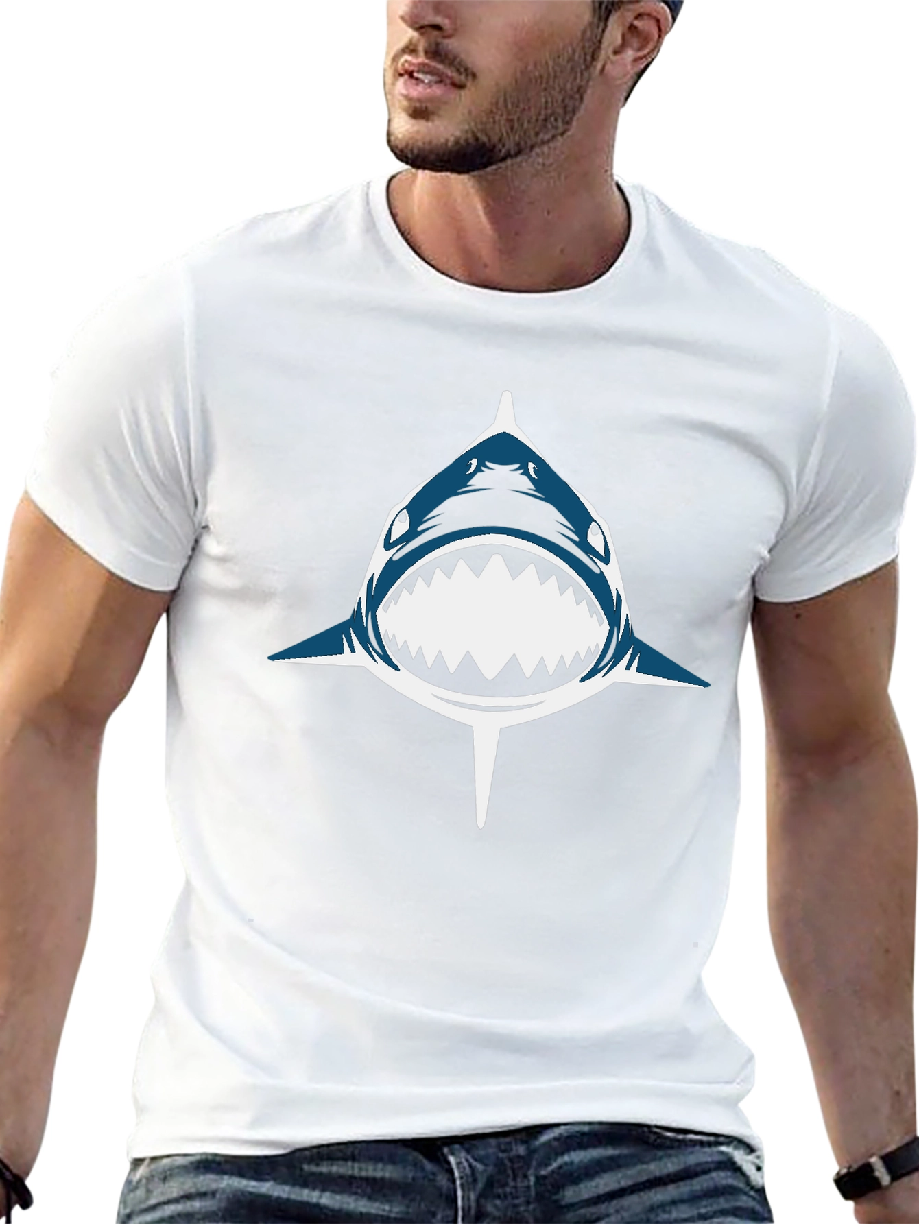 Shark Graphic Black T-Shirt - Mens