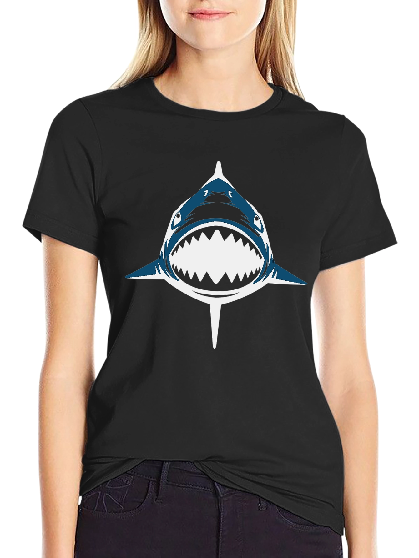 Shark Graphic Black T-Shirt - Mens