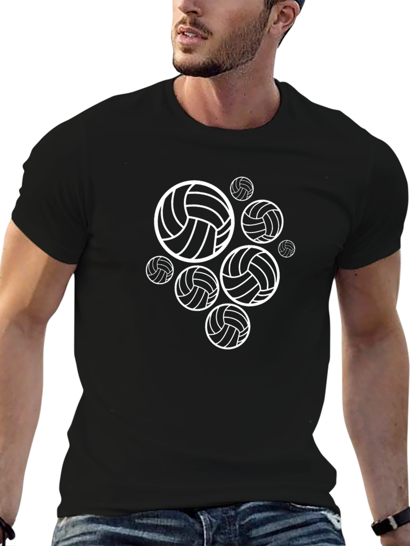 Volleyball Graphic Tee - Black