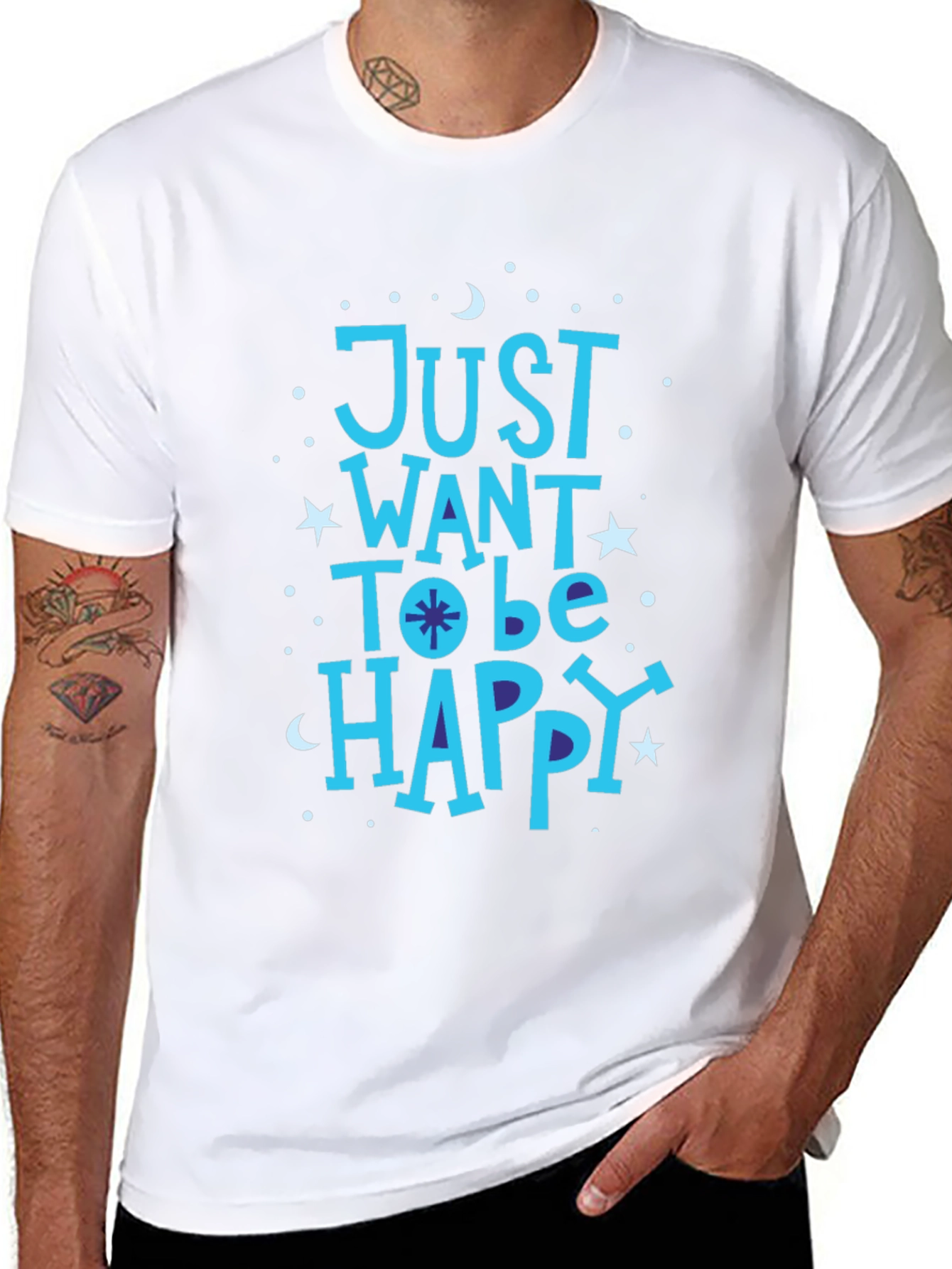 Just Want To Be Happy Graphic T-Shirt