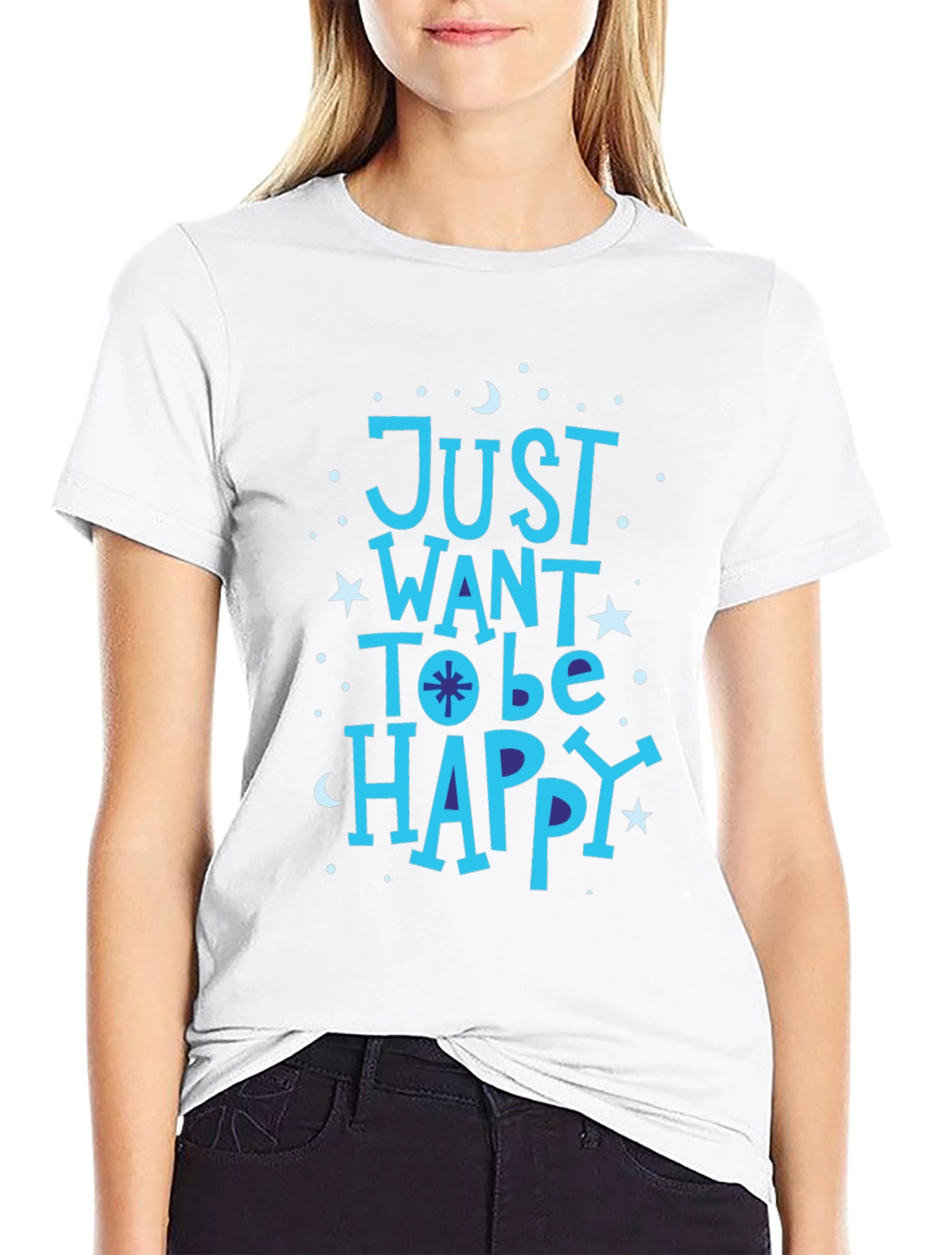 Just Want To Be Happy Graphic T-Shirt
