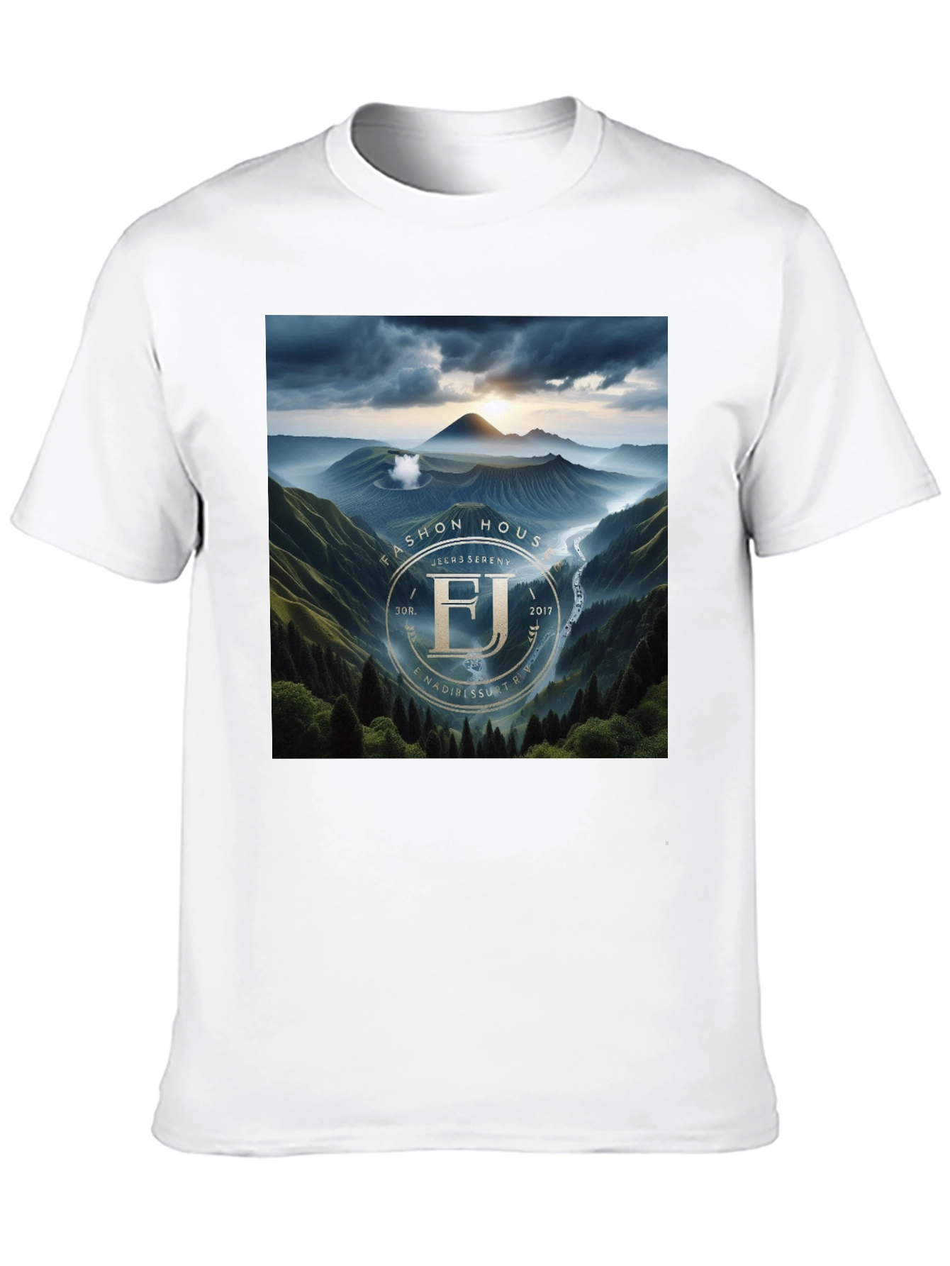 Fashion House FJ Serenity Black Graphic T-Shirt