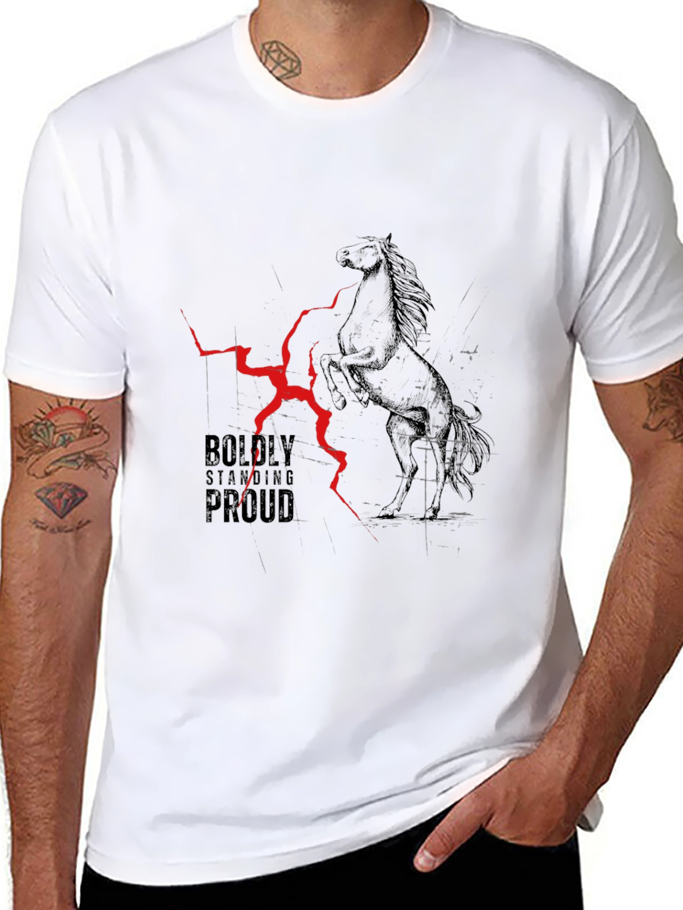 Boldly Standing Proud Horse Graphic Tee