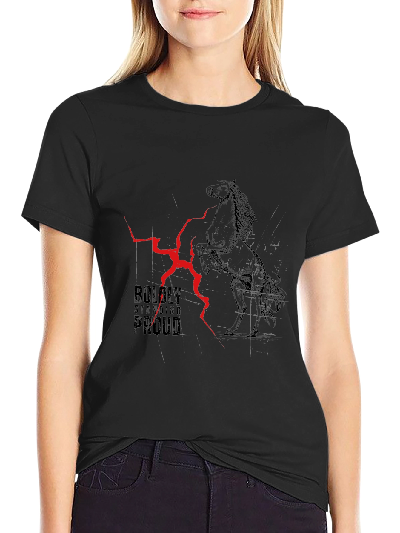 Boldly Standing Proud Horse Graphic Tee