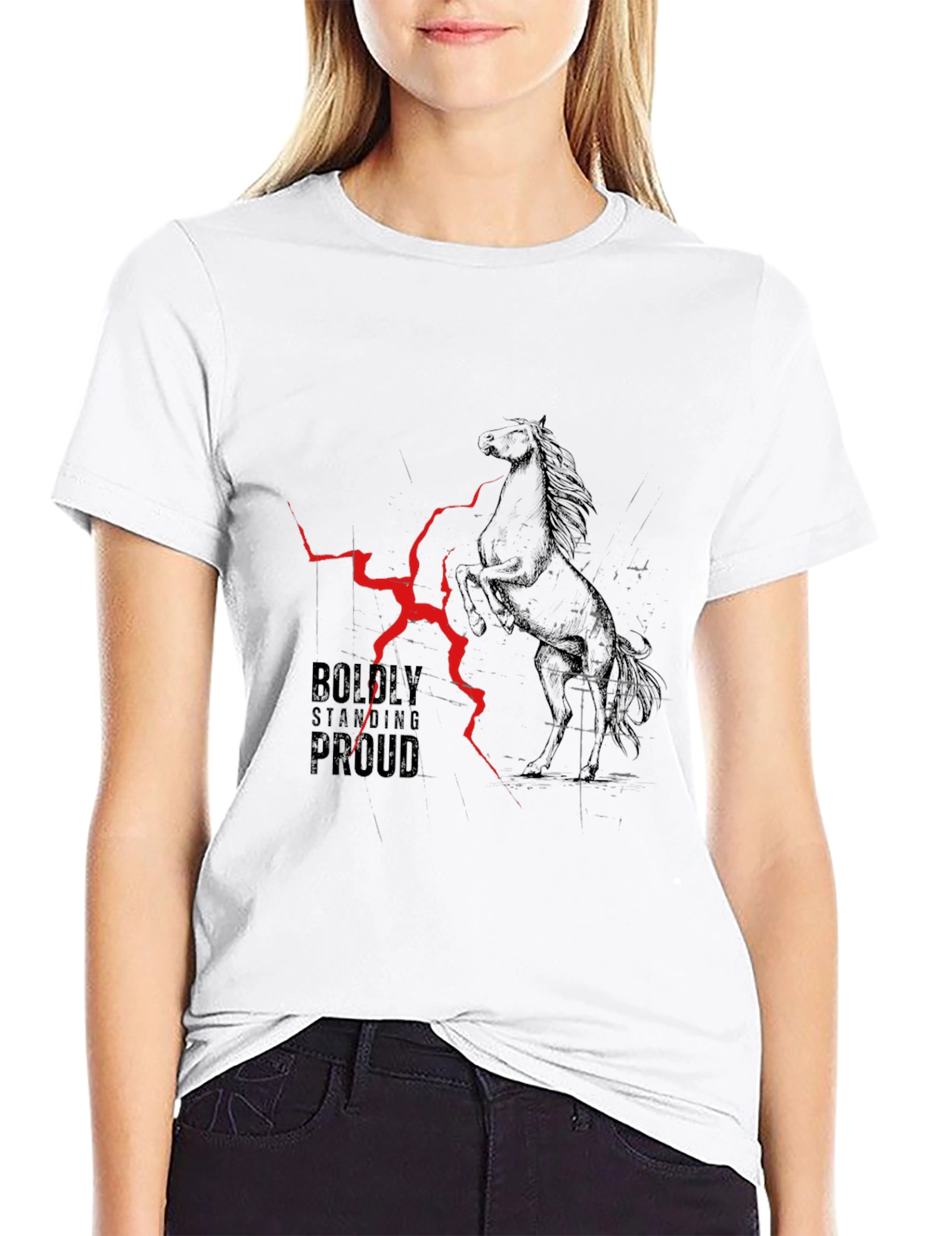 Boldly Standing Proud Horse Graphic Tee