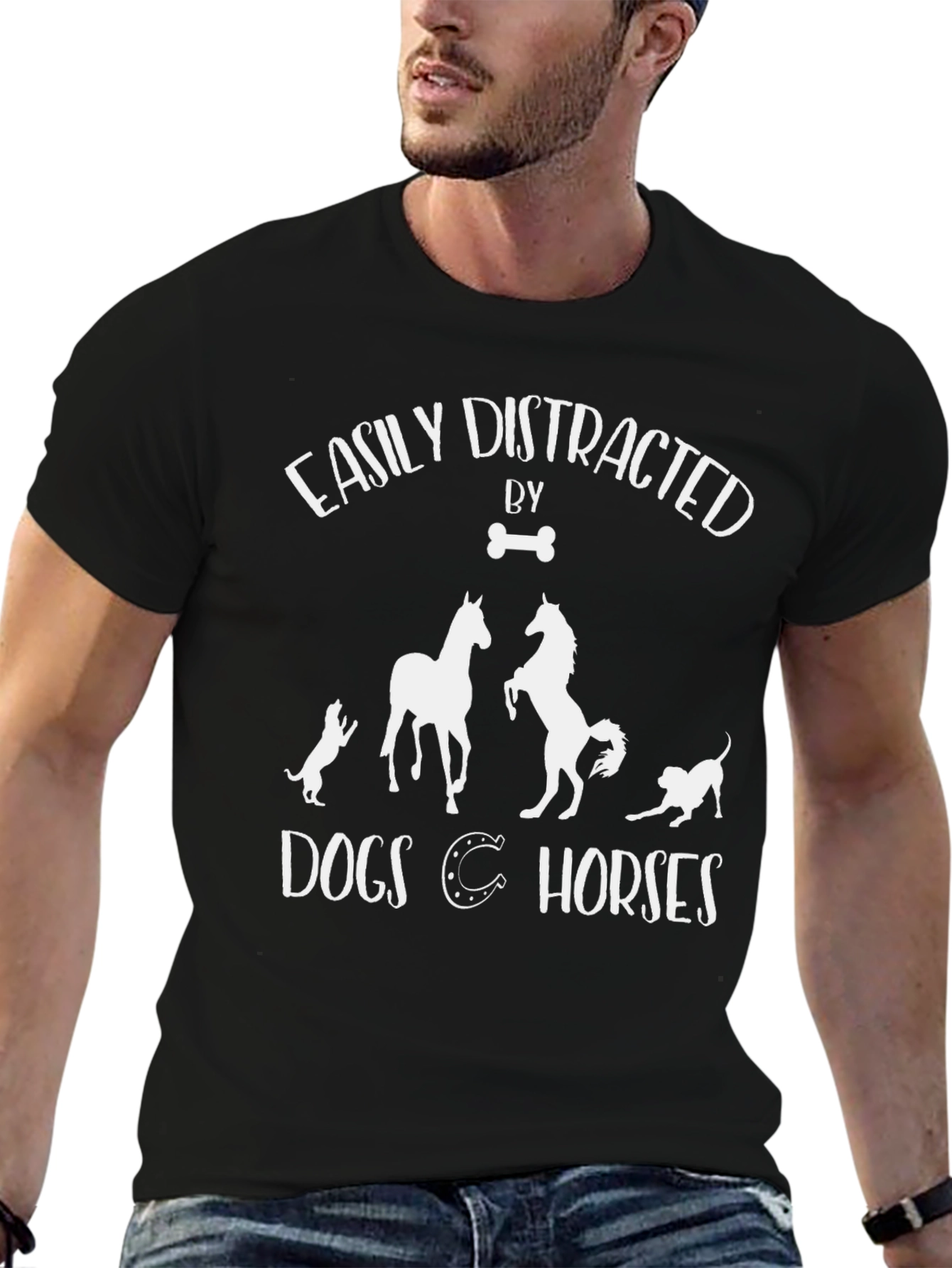 Easily Distracted by Dogs and Horses T-Shirt