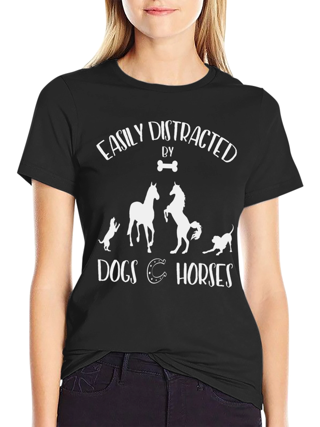 Easily Distracted by Dogs and Horses T-Shirt