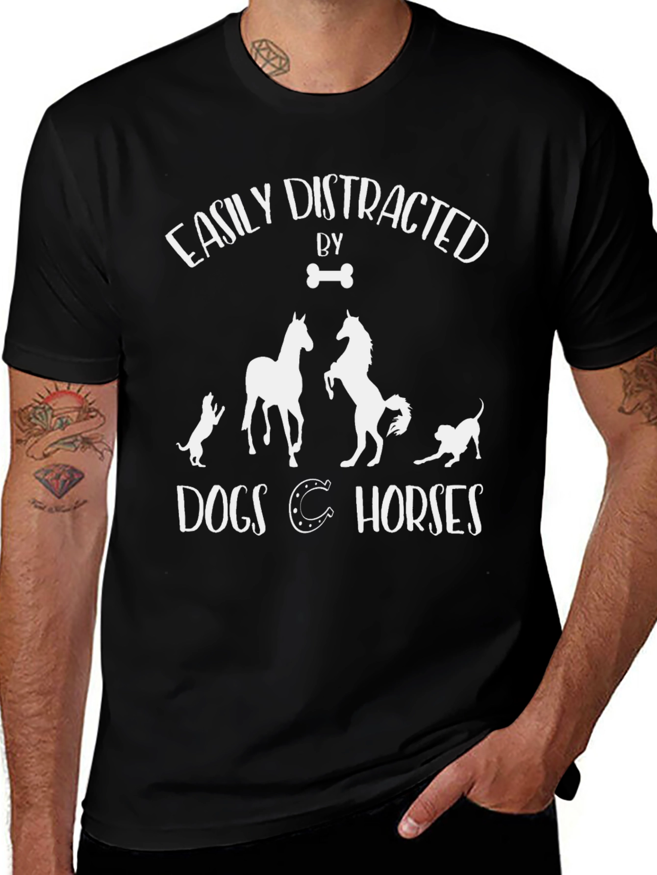 Easily Distracted by Dogs and Horses T-Shirt