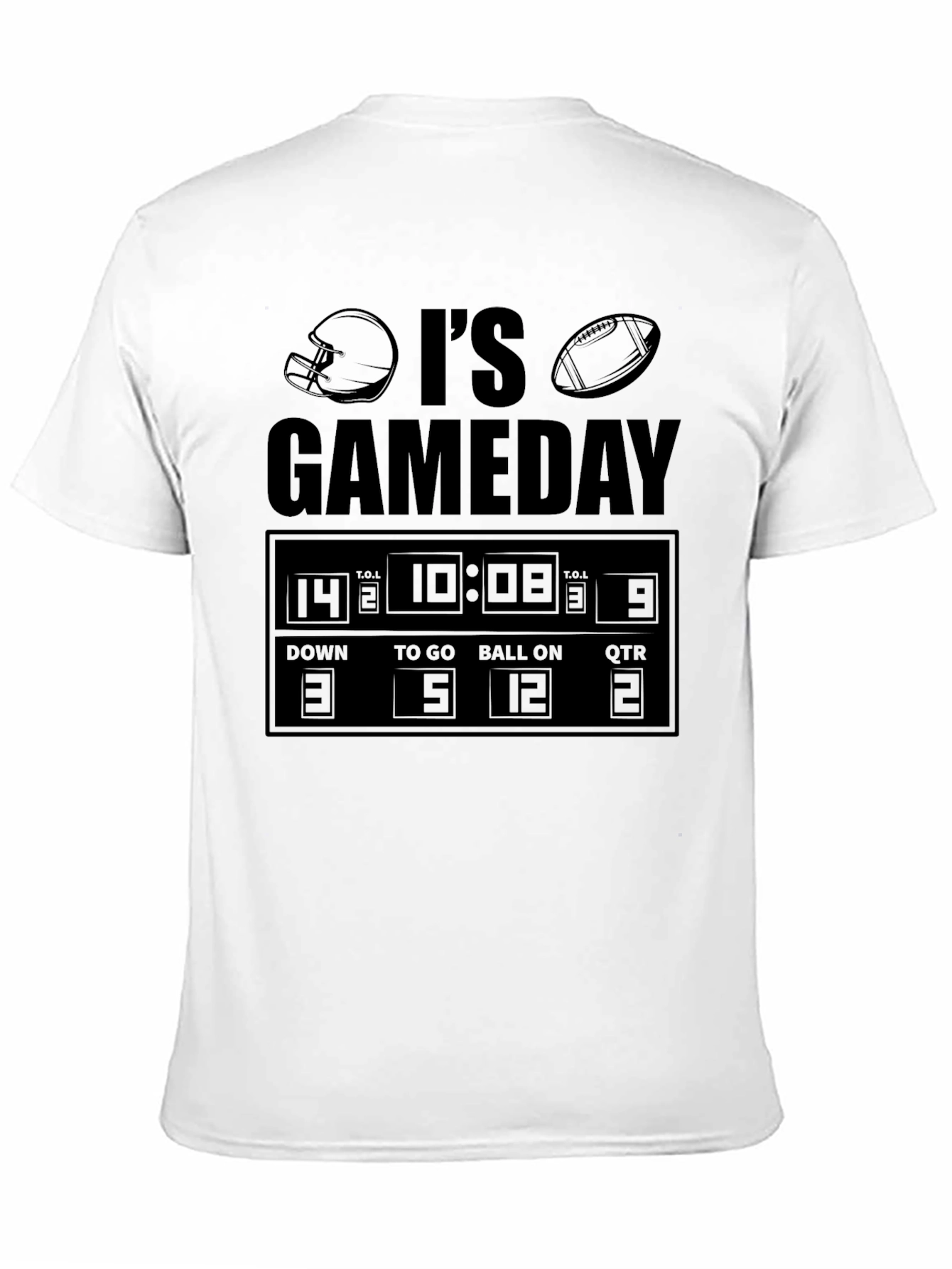 Its Gameday Football Scoreboard Graphic T-Shirt