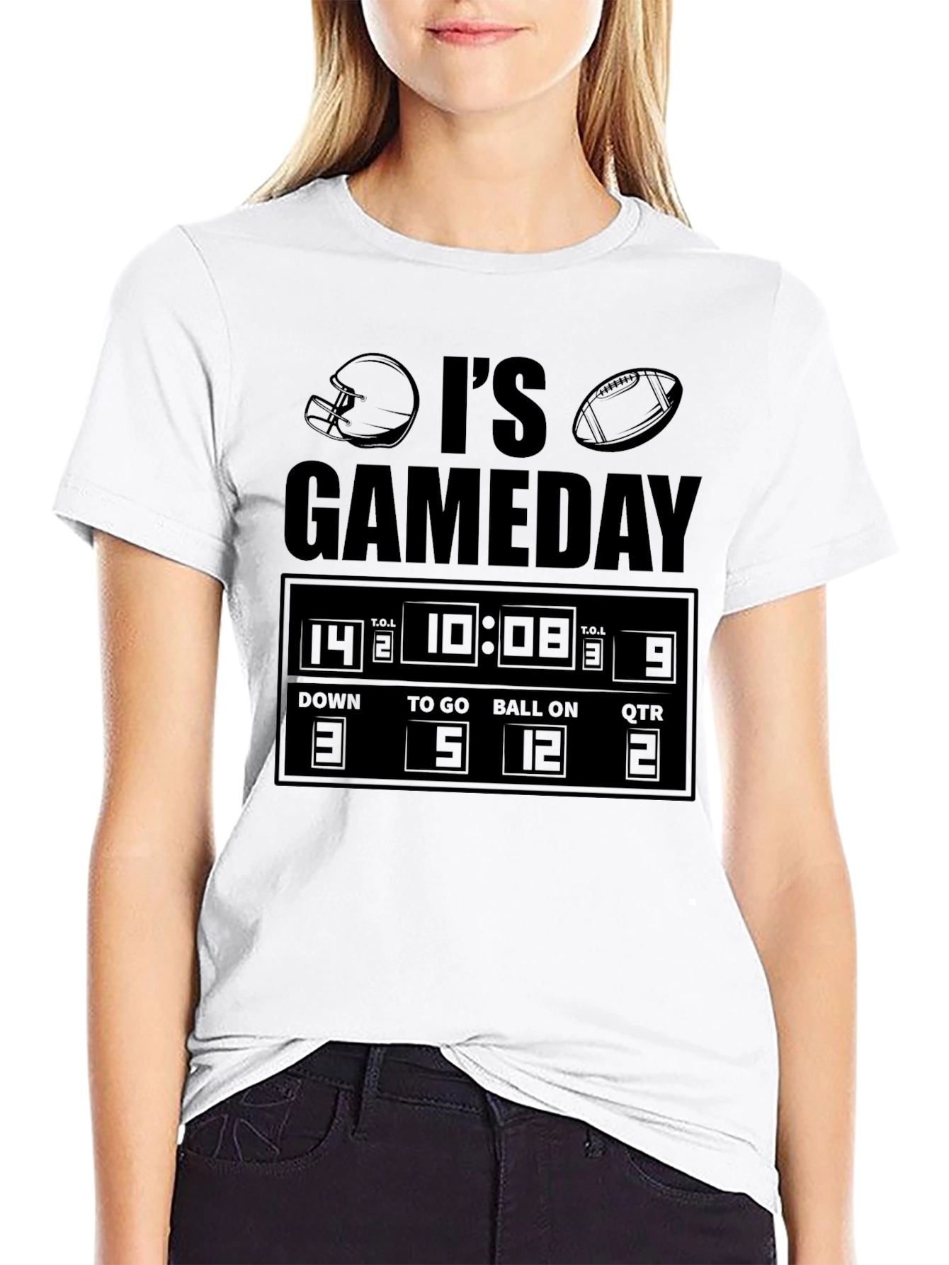 Its Gameday Football Scoreboard Graphic T-Shirt