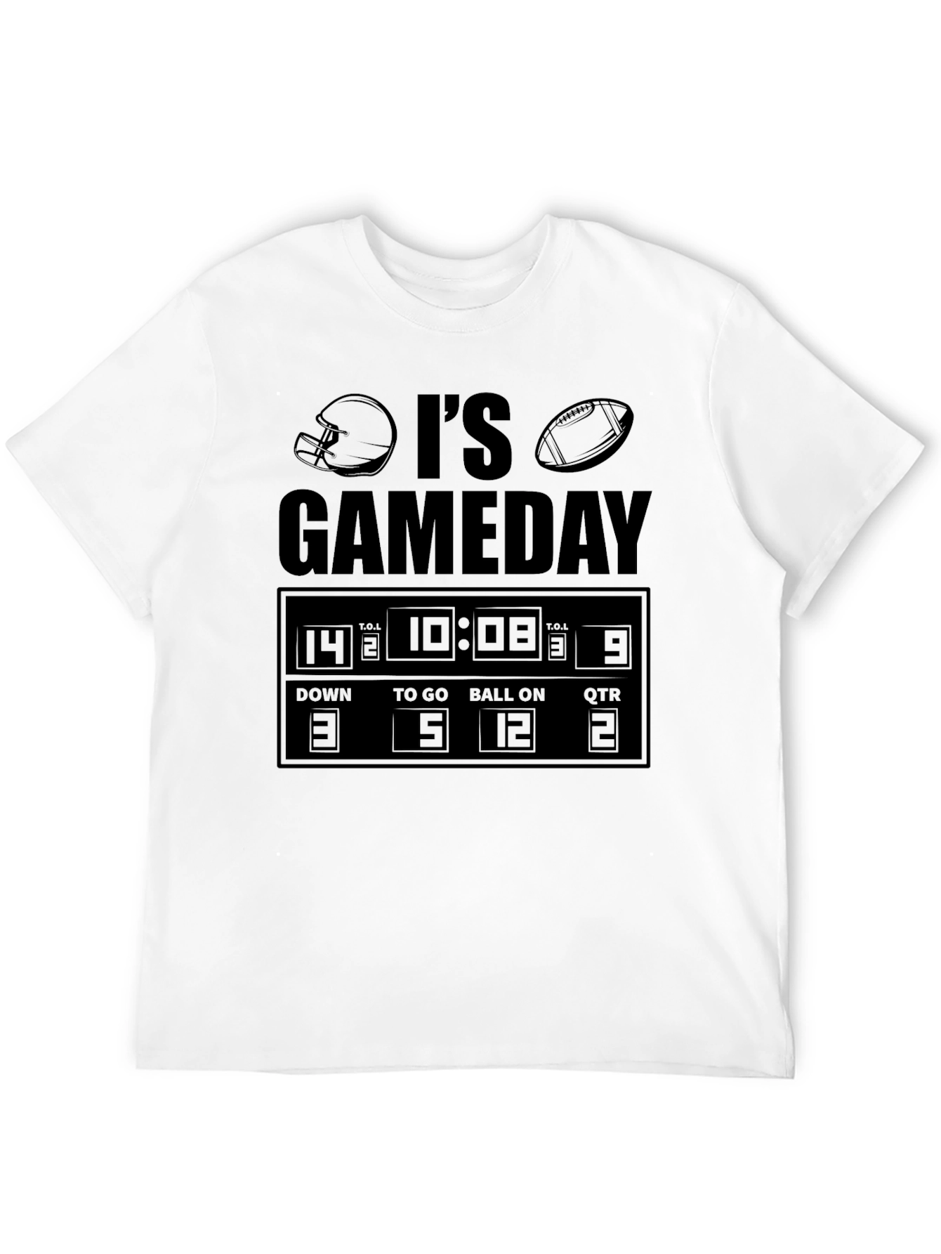 Its Gameday Football Scoreboard Graphic T-Shirt