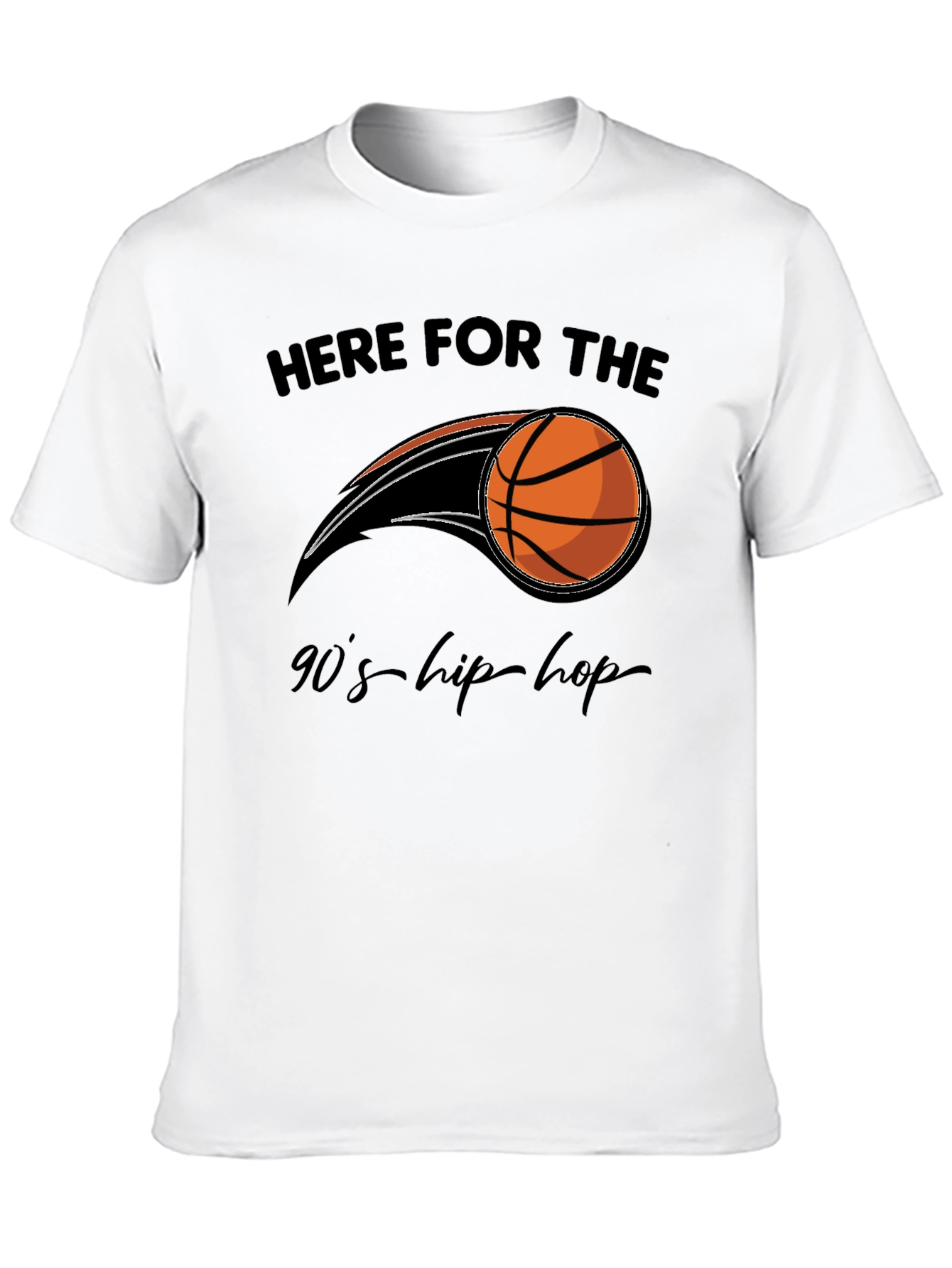 90s Hip-Hop Basketball Graphic T-Shirt