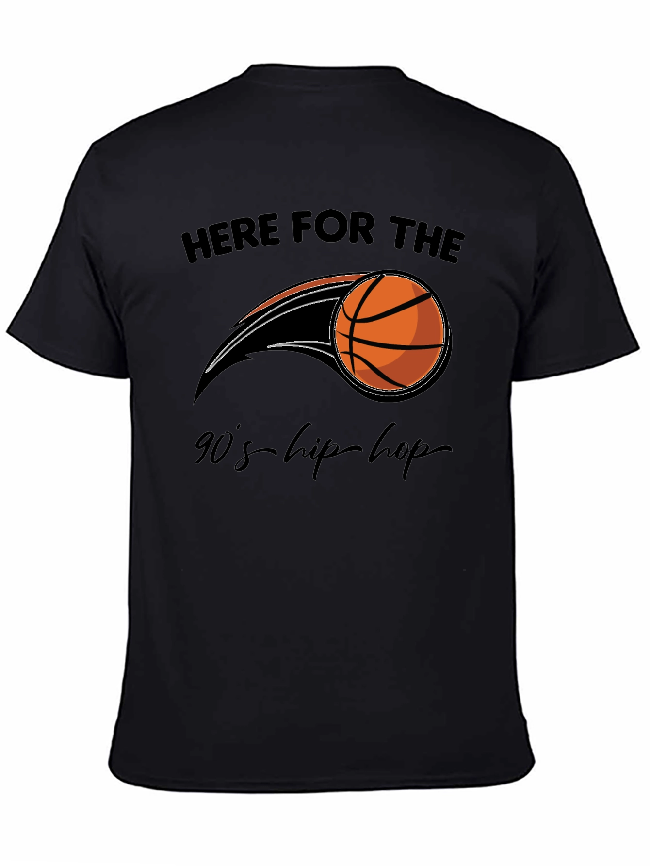 90s Hip-Hop Basketball Graphic T-Shirt