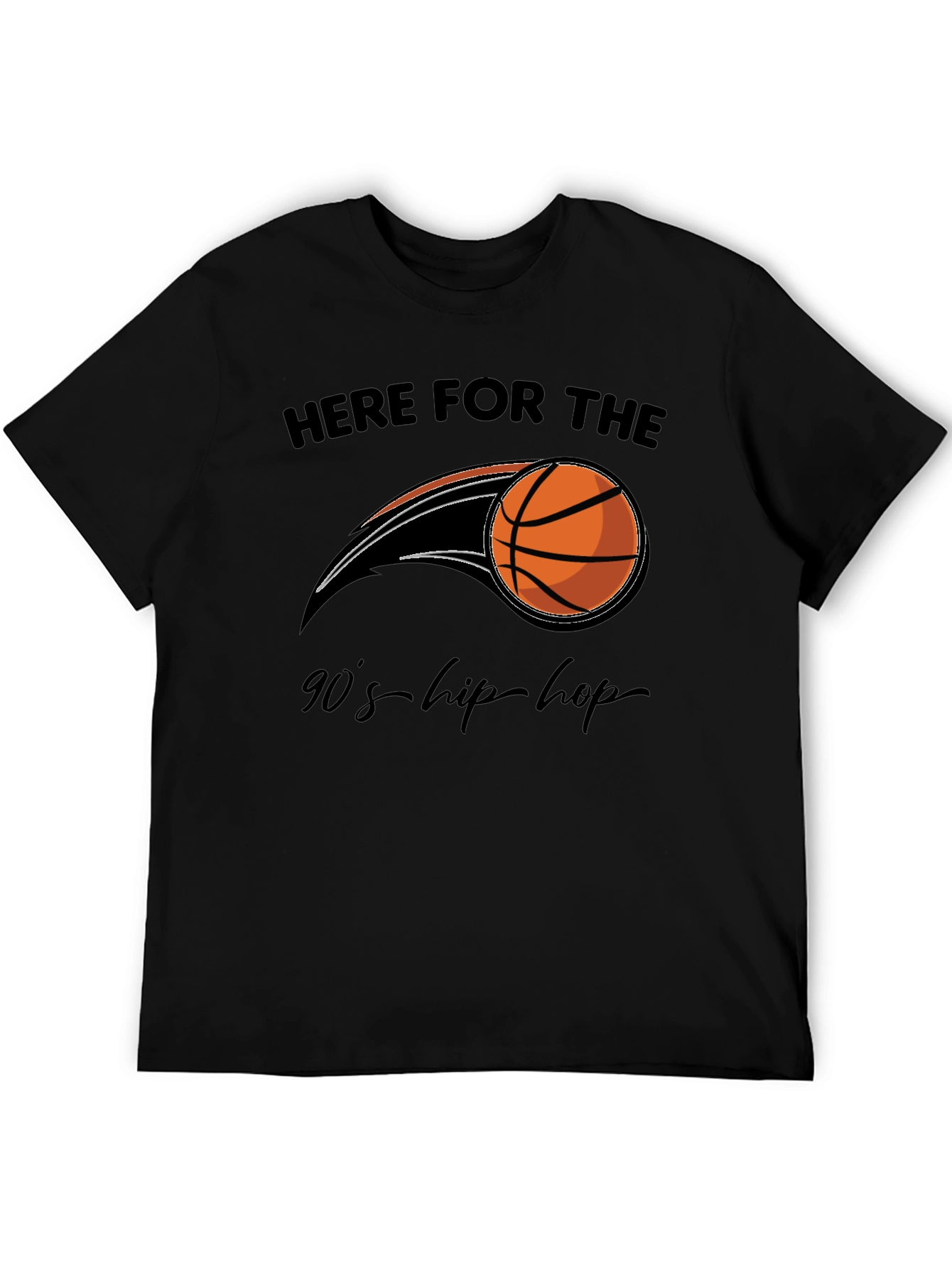 90s Hip-Hop Basketball Graphic T-Shirt