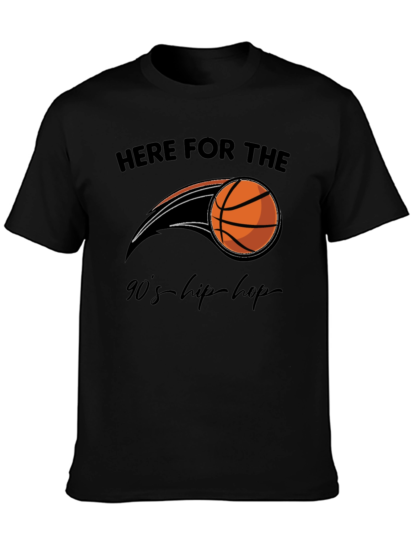 90s Hip-Hop Basketball Graphic T-Shirt