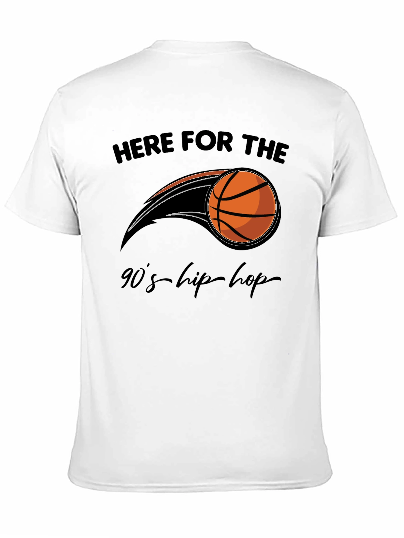 90s Hip-Hop Basketball Graphic T-Shirt