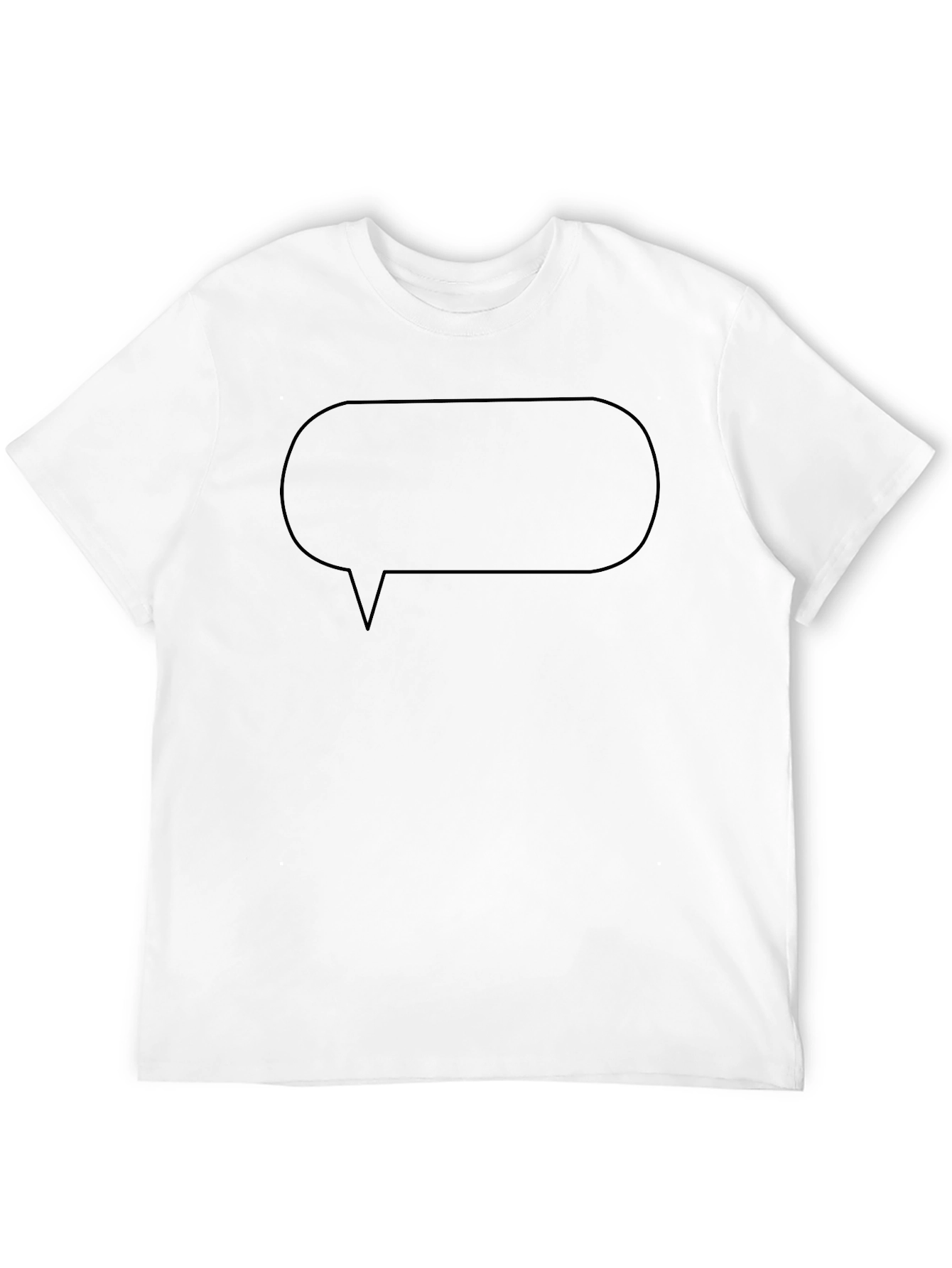 Black Graphic Tee - Speech Bubble Design