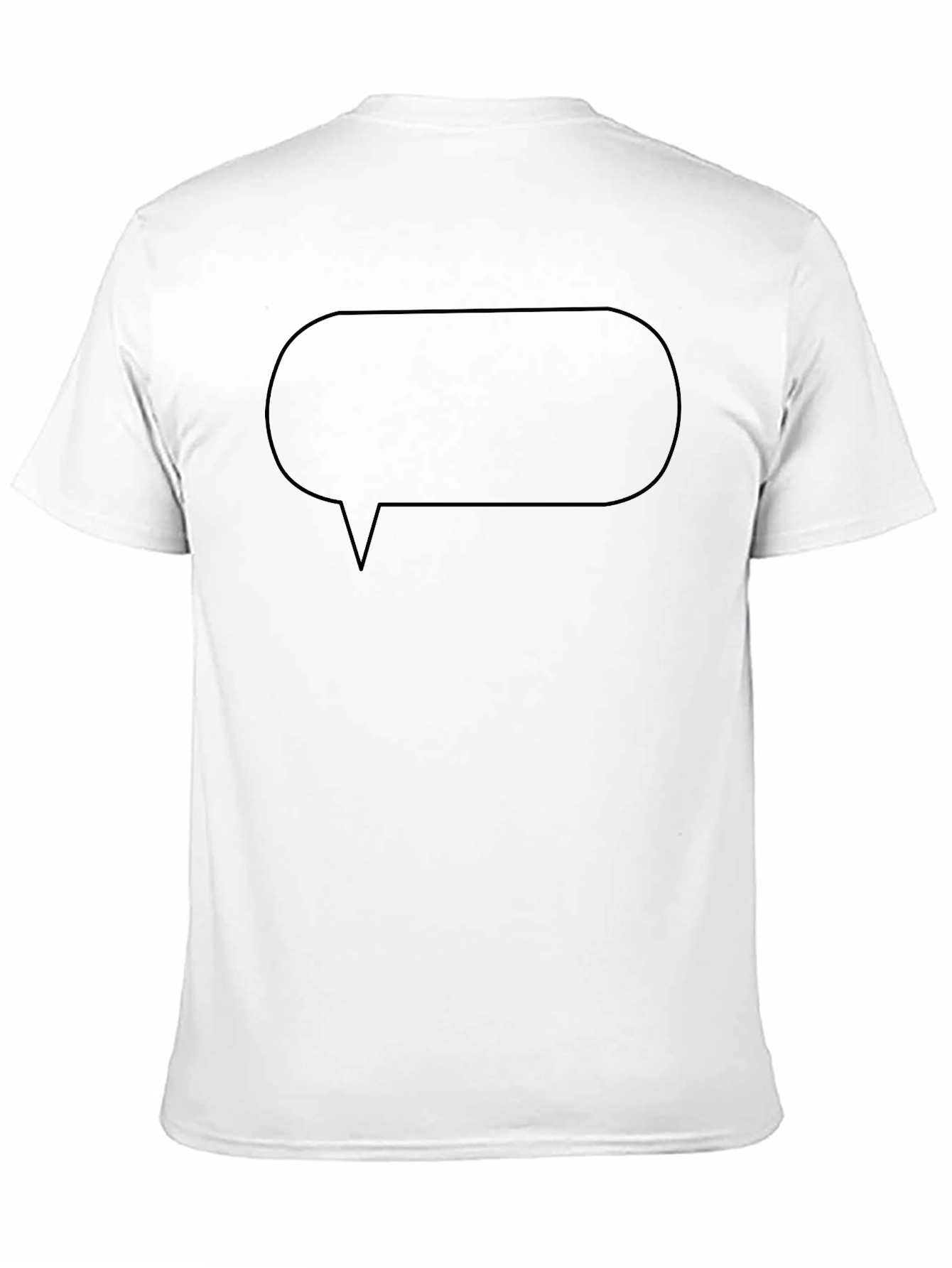Black Graphic Tee - Speech Bubble Design