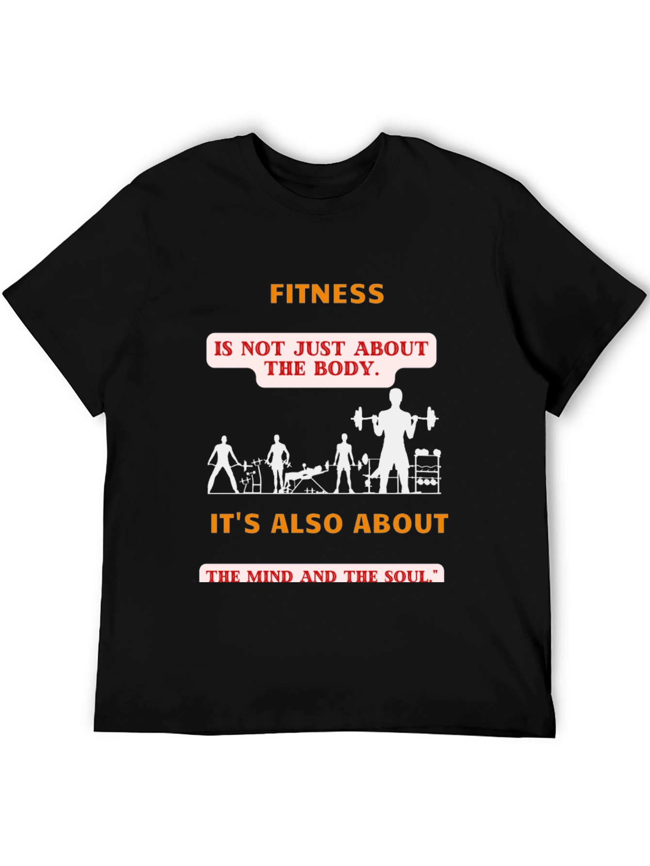 Fitness Mind & Body Graphic Tee - Black