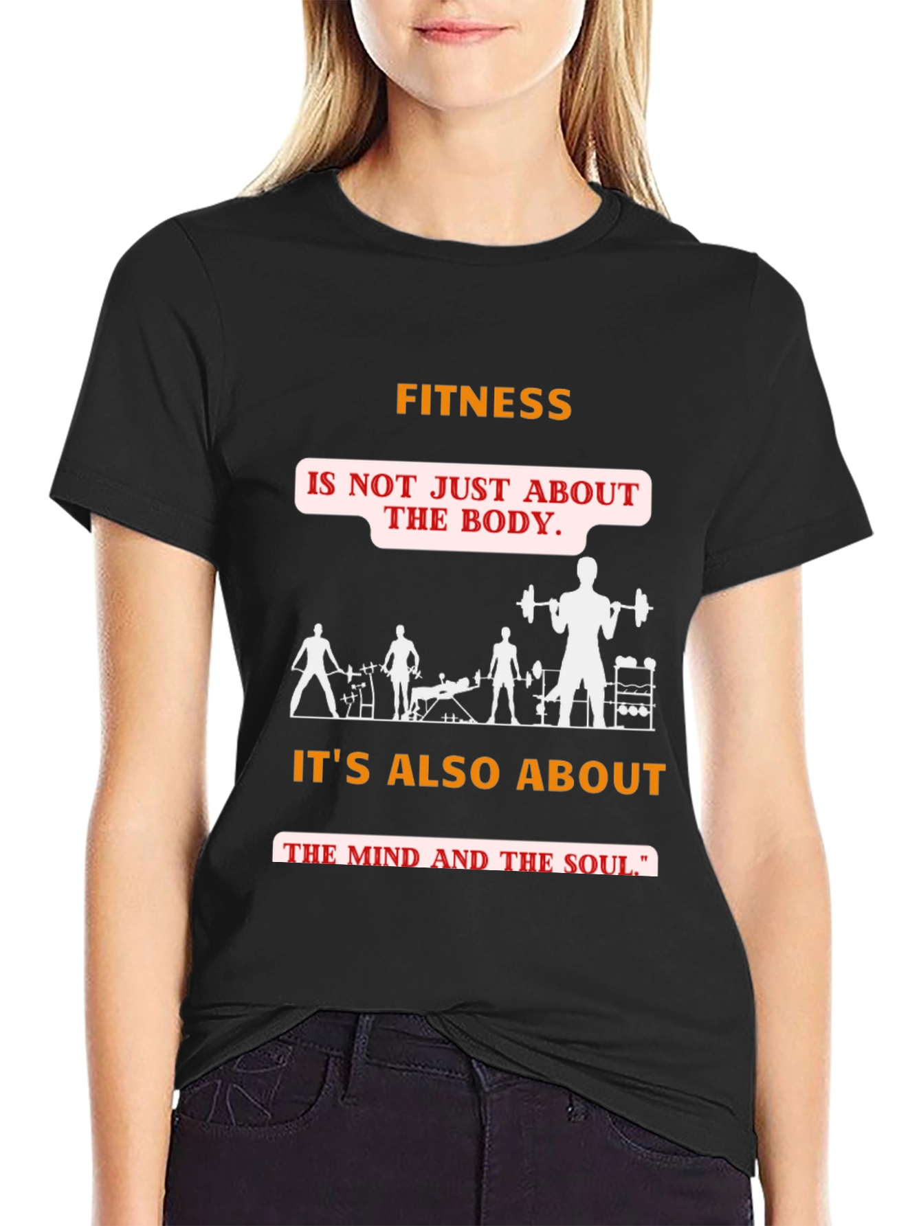 Fitness Mind & Body Graphic Tee - Black