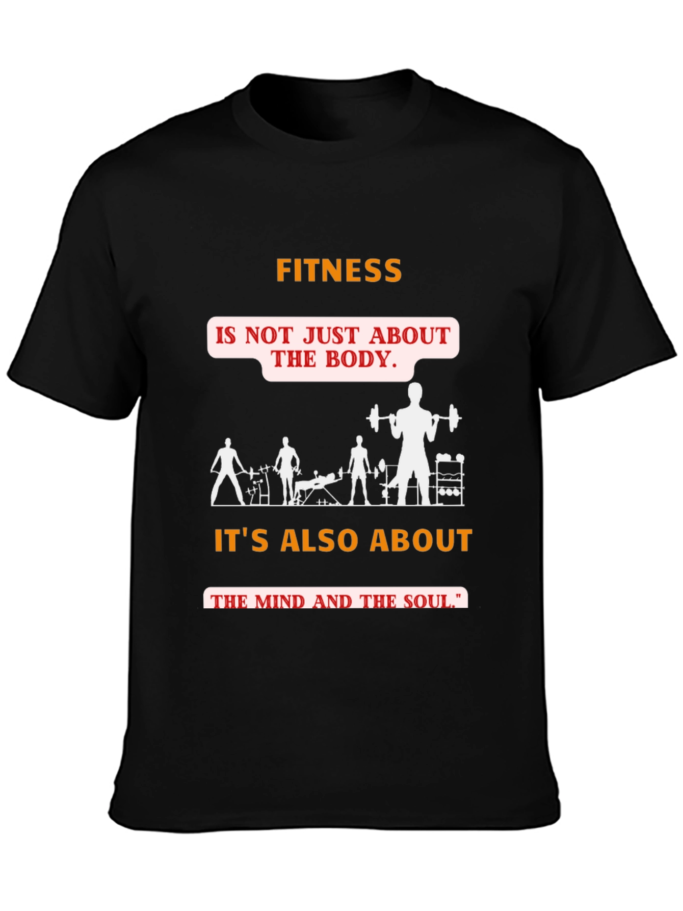 Fitness Mind & Body Graphic Tee - Black