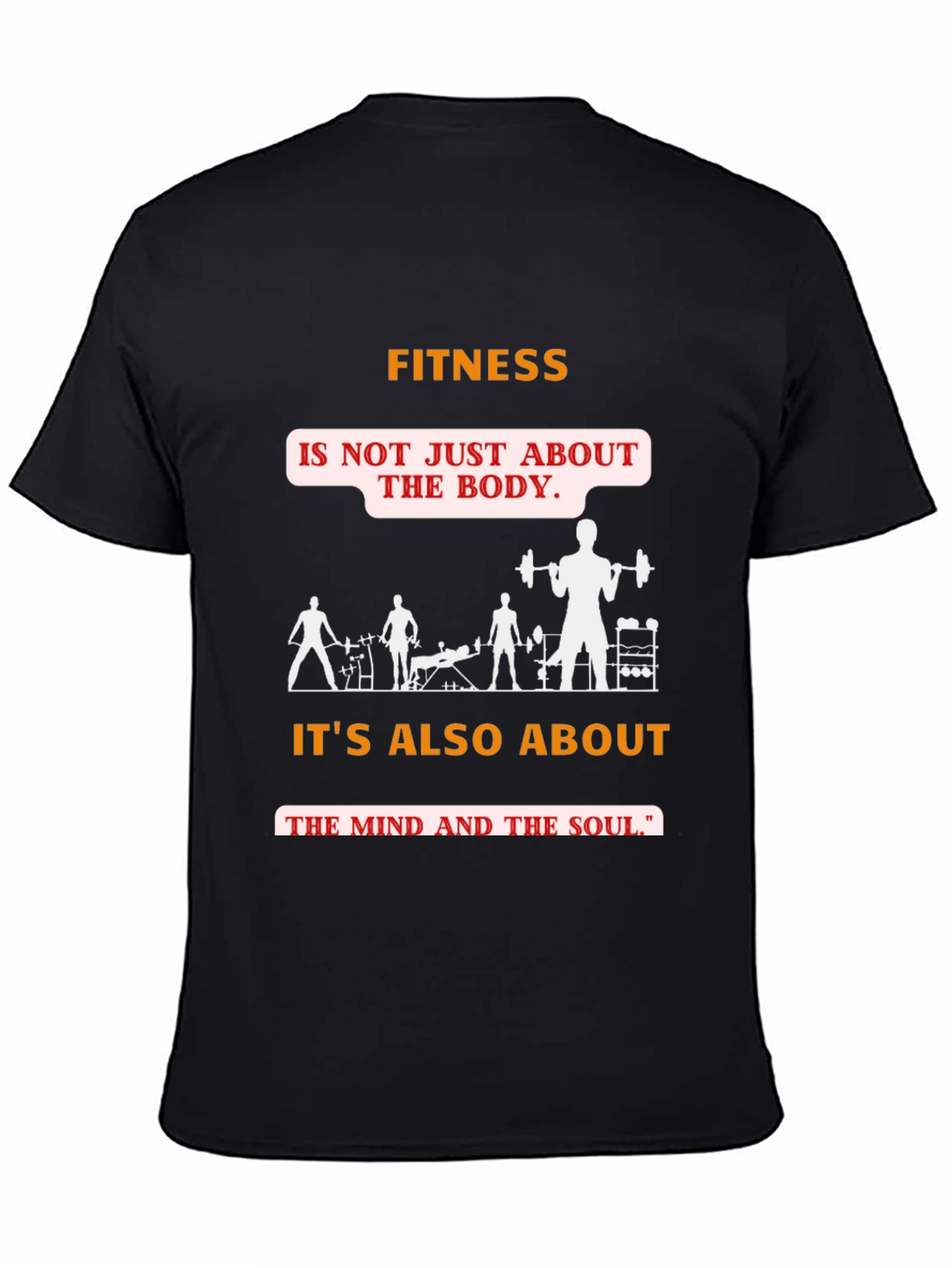 Fitness Mind & Body Graphic Tee - Black