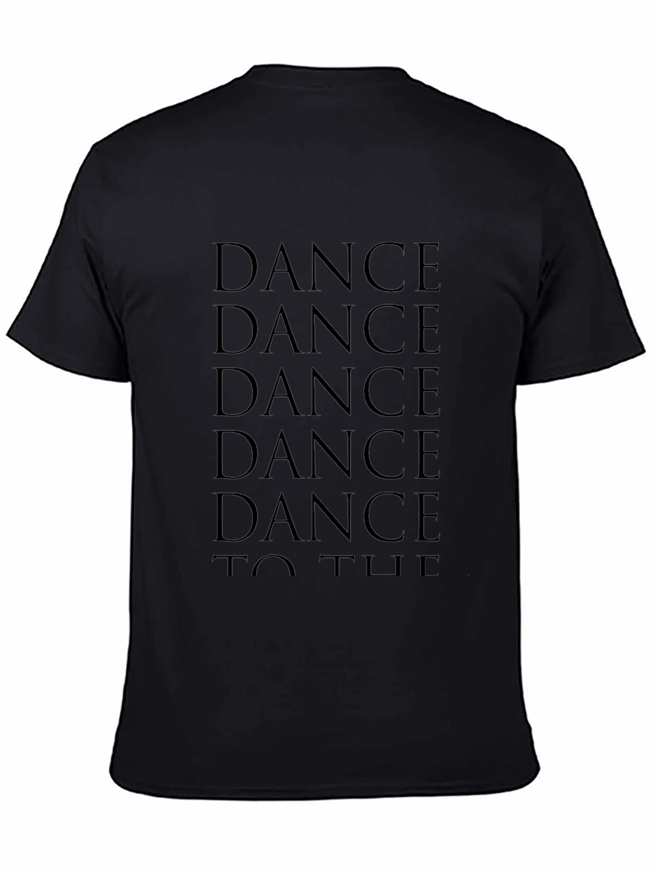 Dance T-Shirt: Black Cotton Graphic Tee