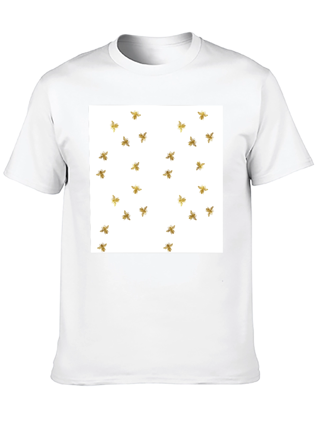 Bumble Bee Pattern Black T-Shirt