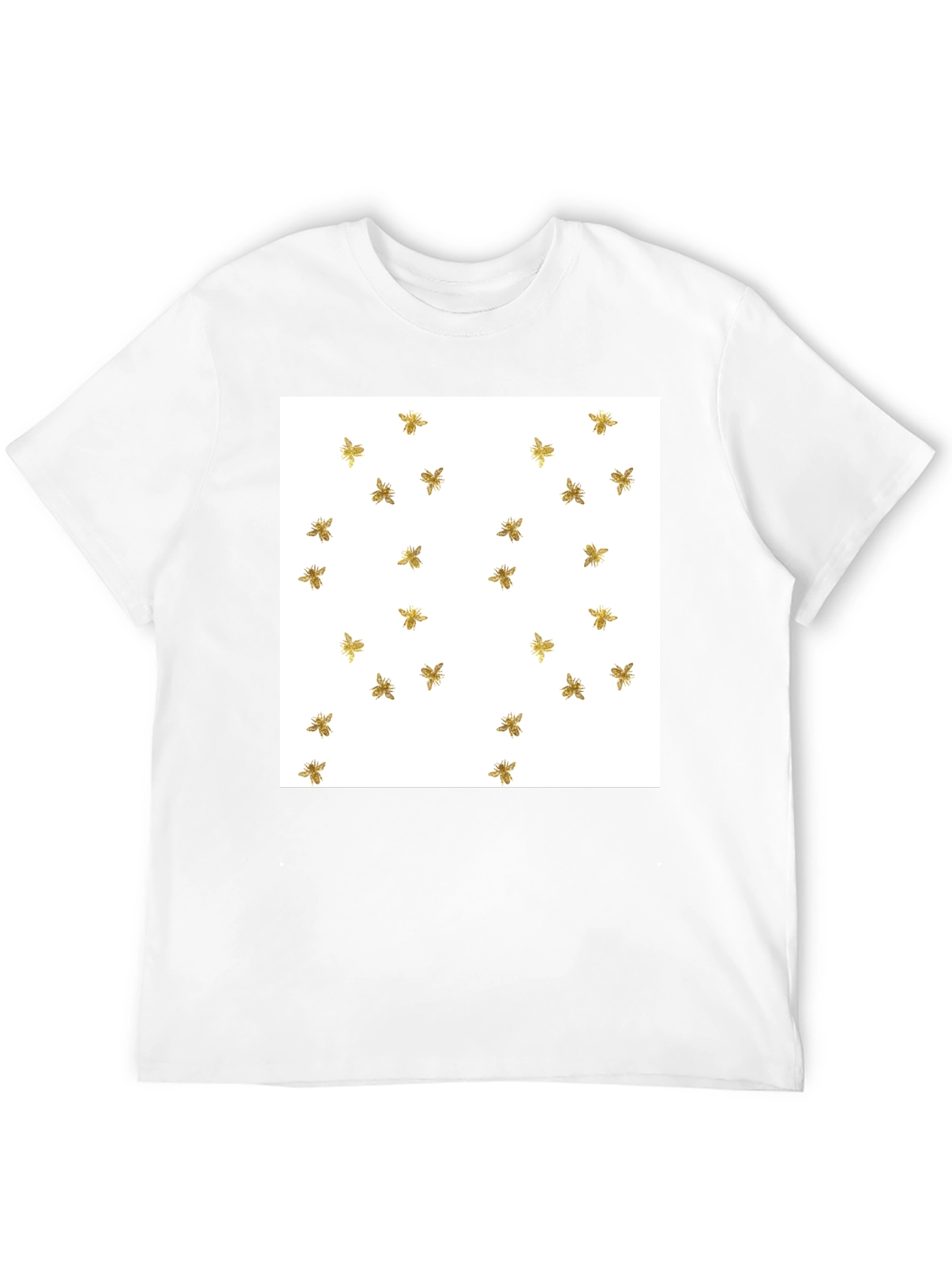 Bumble Bee Pattern Black T-Shirt