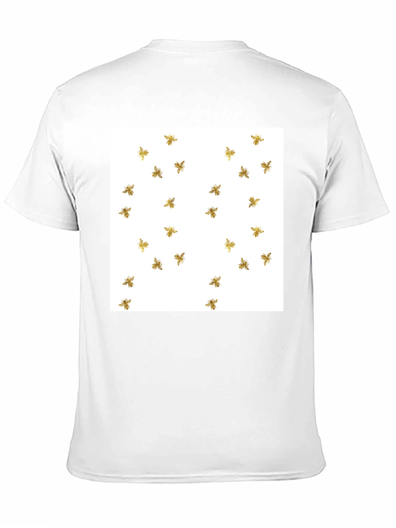 Bumble Bee Pattern Black T-Shirt