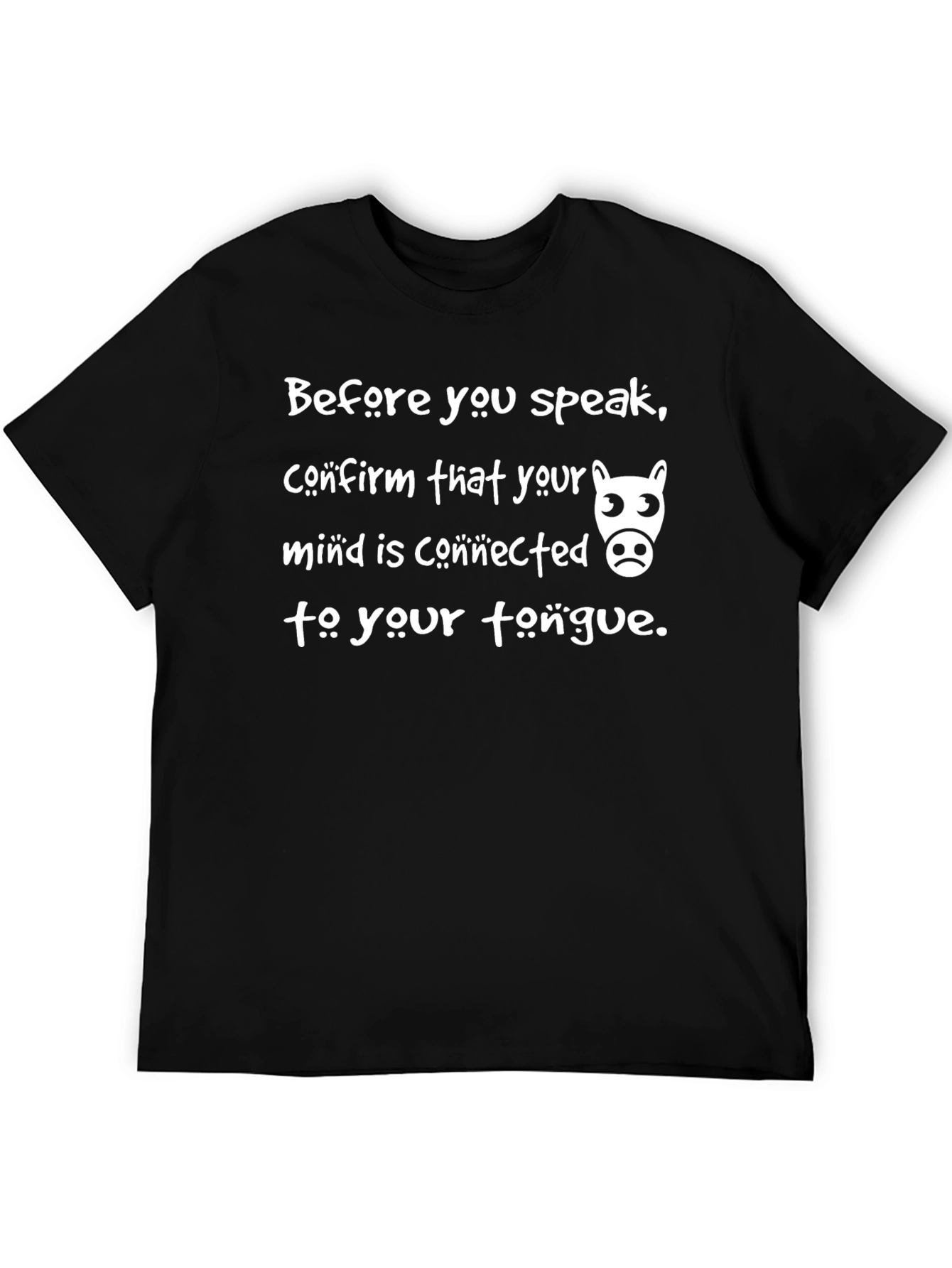 Mind Connected Tongue T-Shirt - Funny Graphic Tee