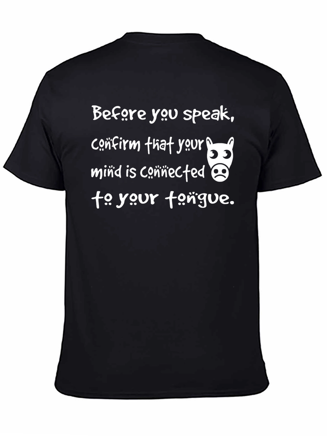 Mind Connected Tongue T-Shirt - Funny Graphic Tee