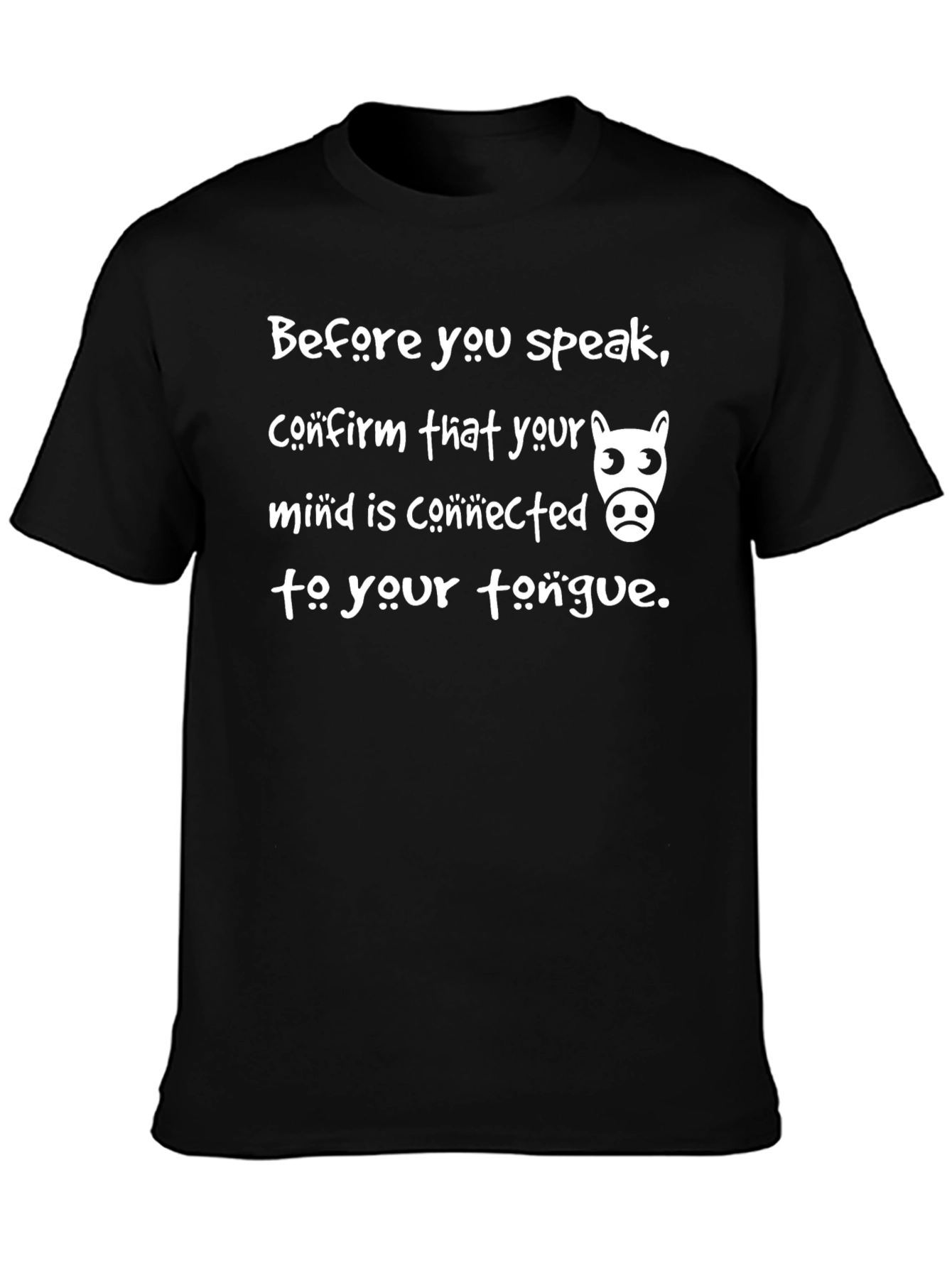 Mind Connected Tongue T-Shirt - Funny Graphic Tee