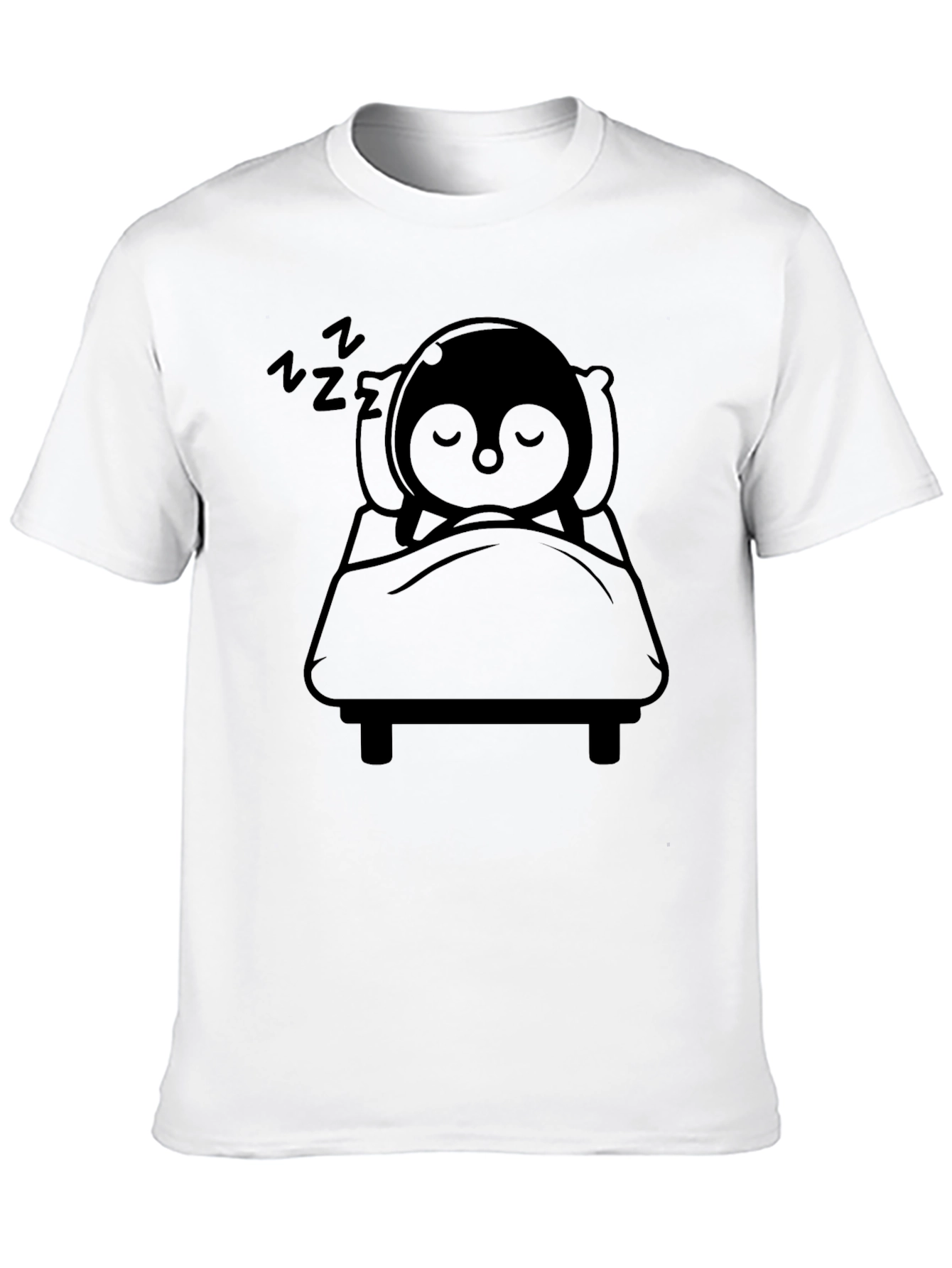 Sleeping Penguin Black T-Shirt