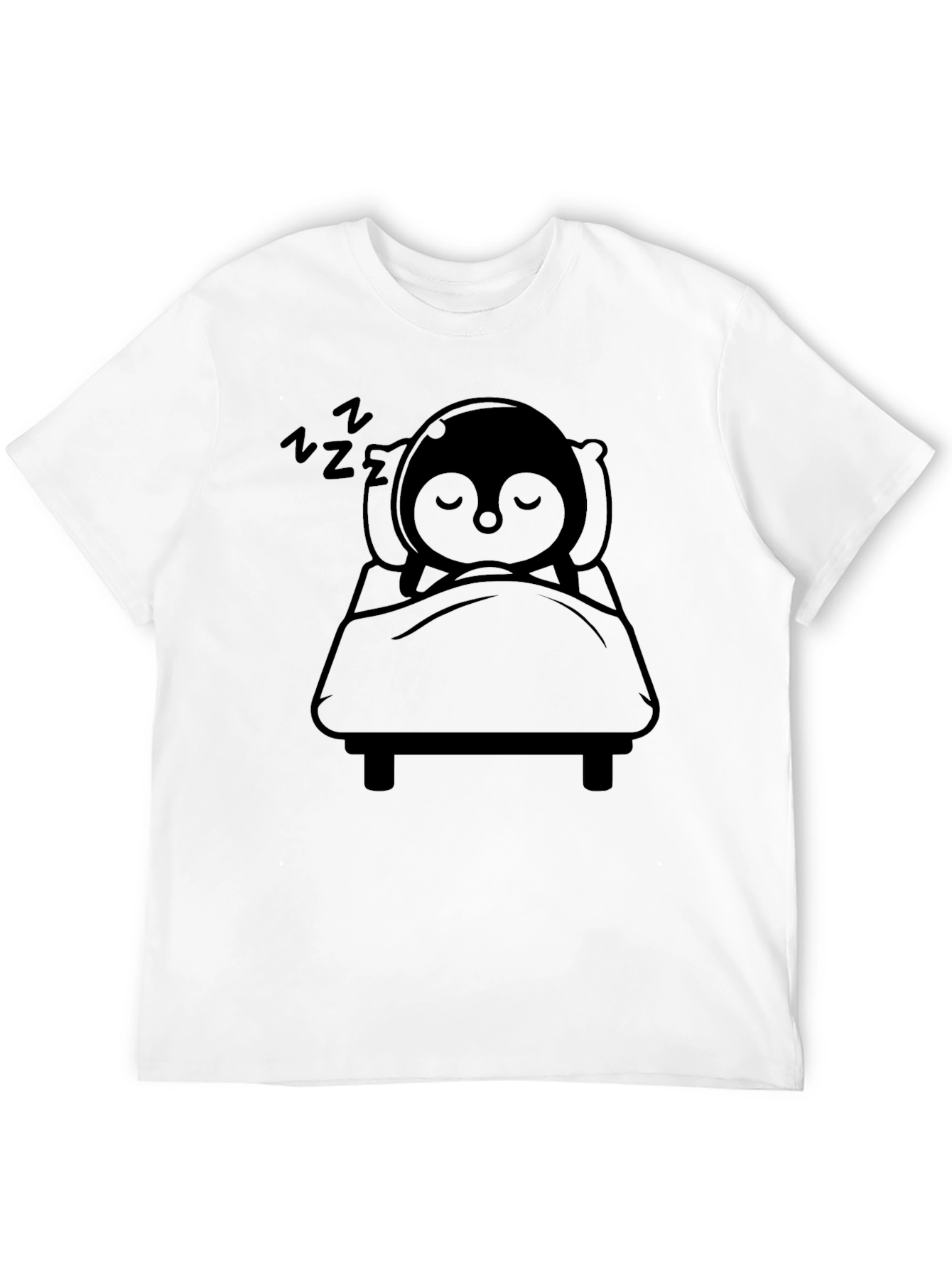 Sleeping Penguin Black T-Shirt