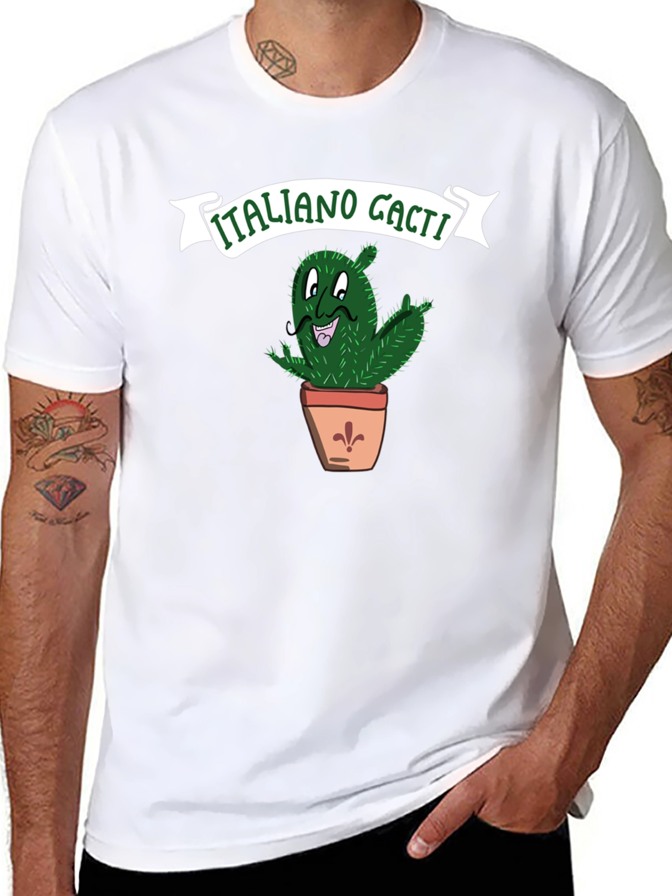 Italiano Cacti Graphic T-Shirt