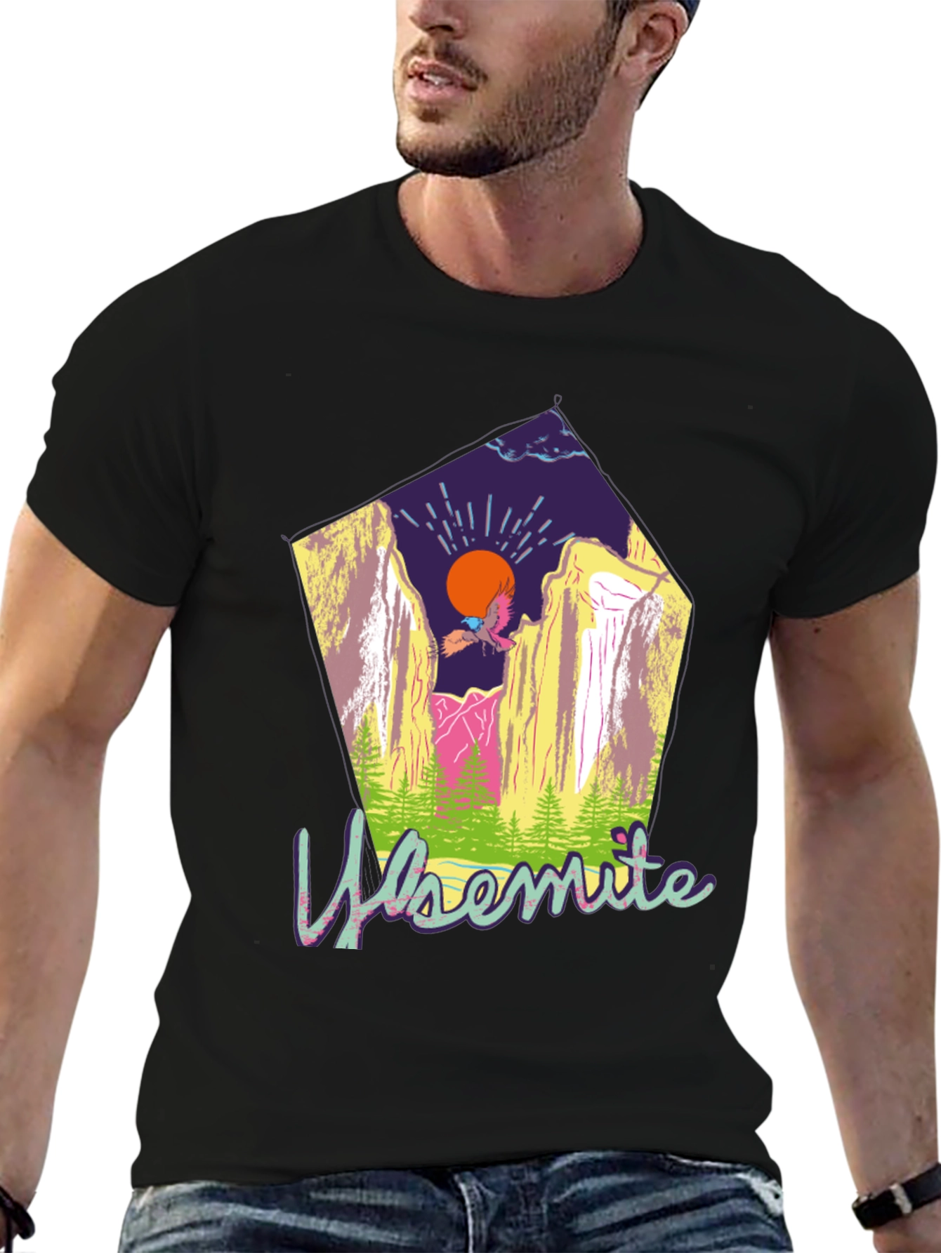 Yosemite Graphic T-Shirt - Black