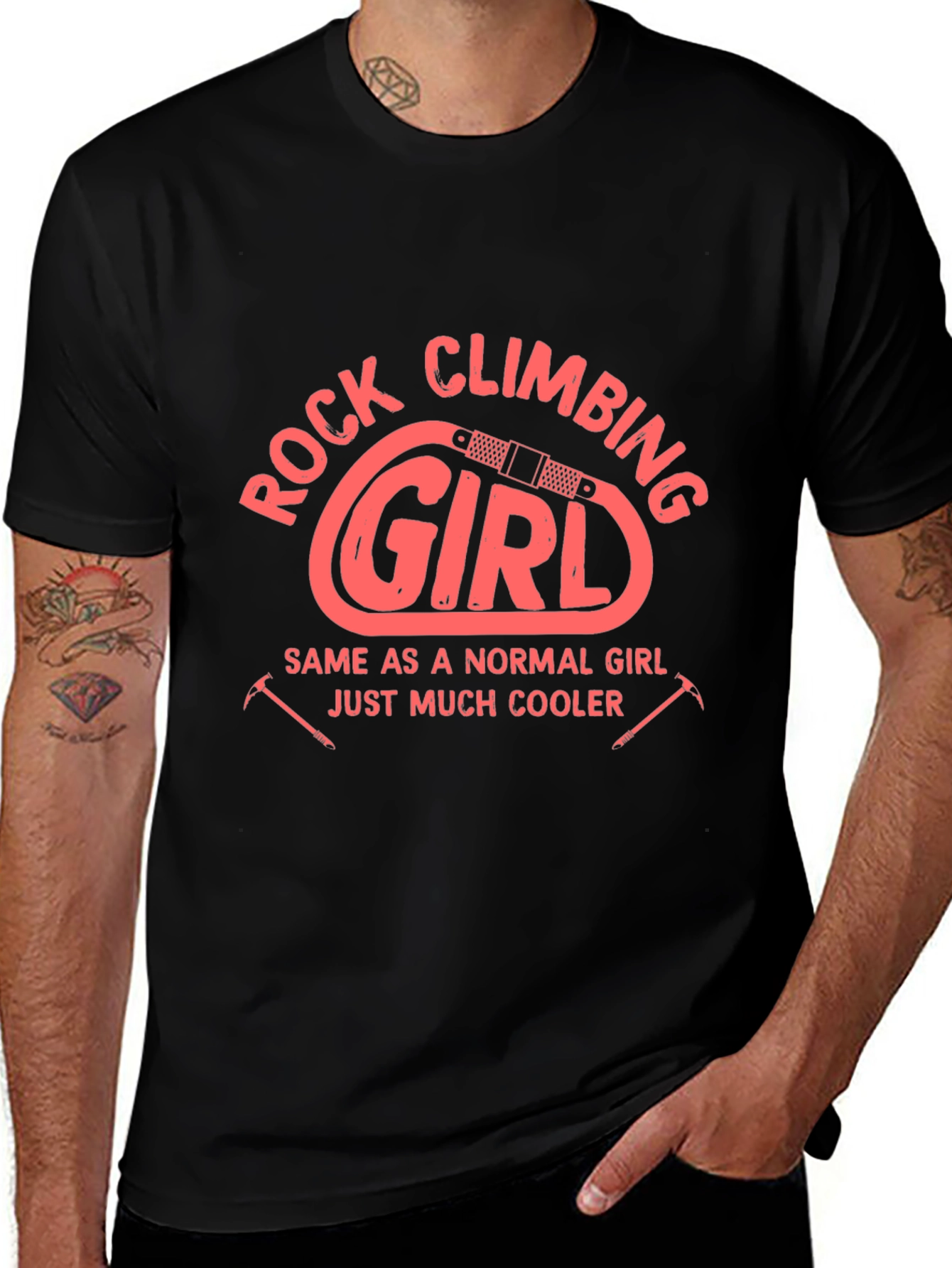 Rock Climbing Girl Graphic T-Shirt