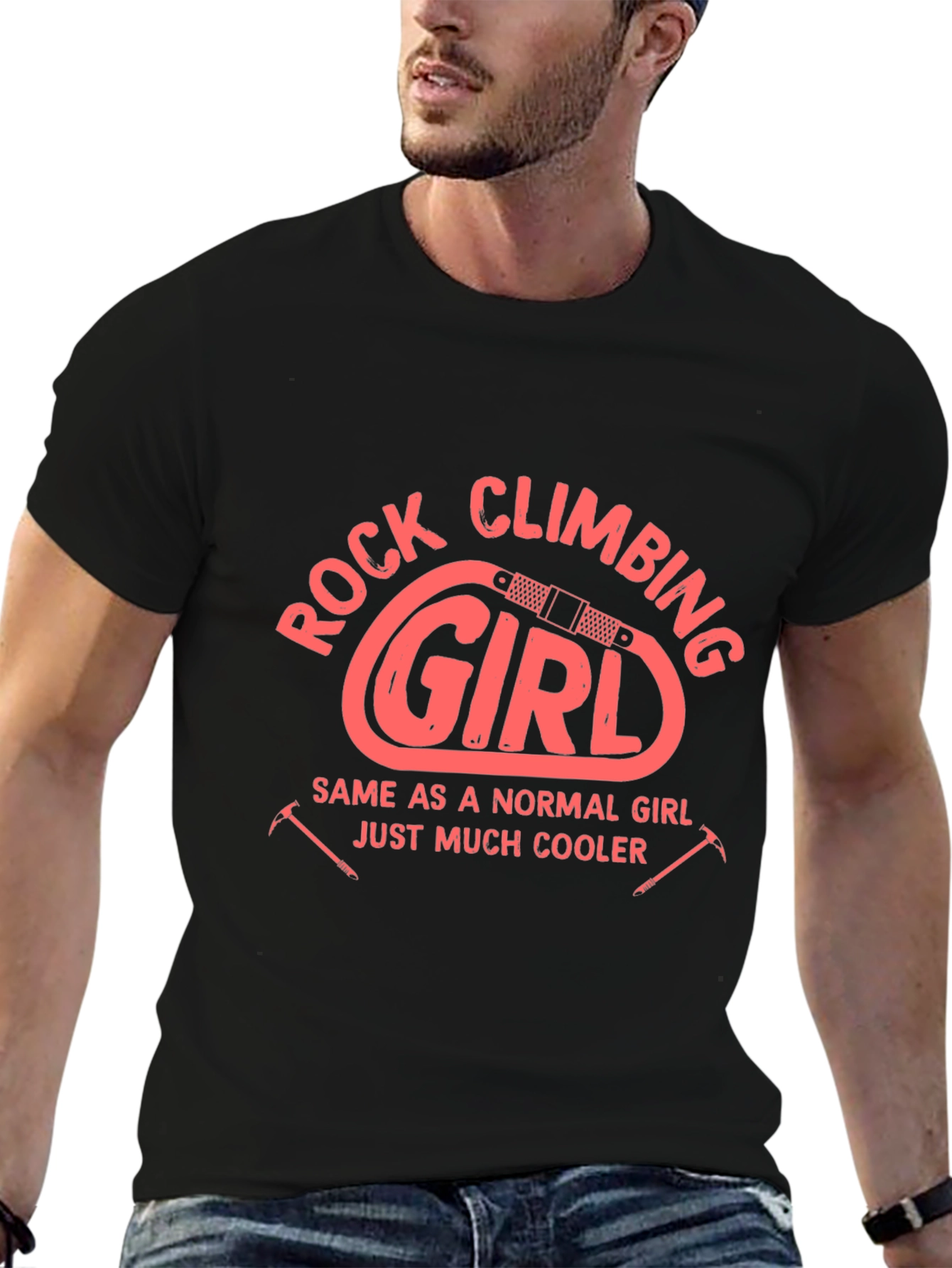 Rock Climbing Girl Graphic T-Shirt