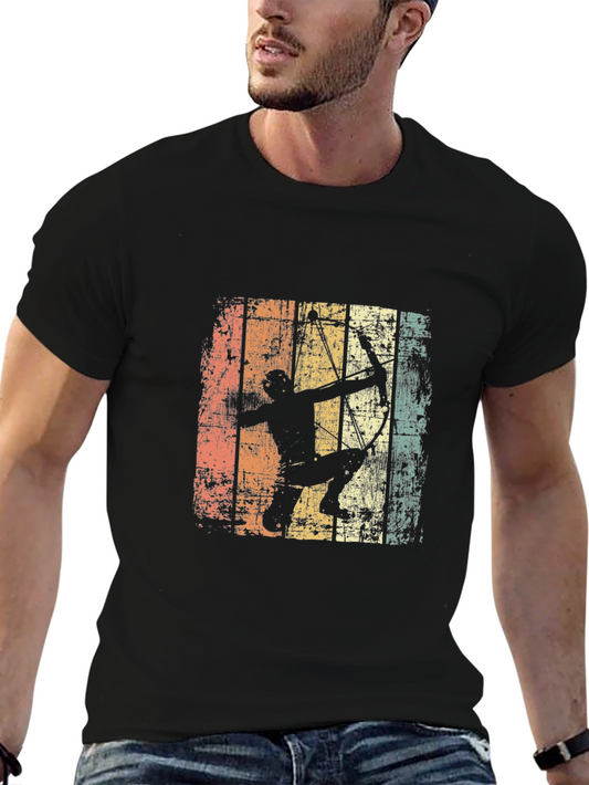 Archery Silhouette Vintage Style T-Shirt